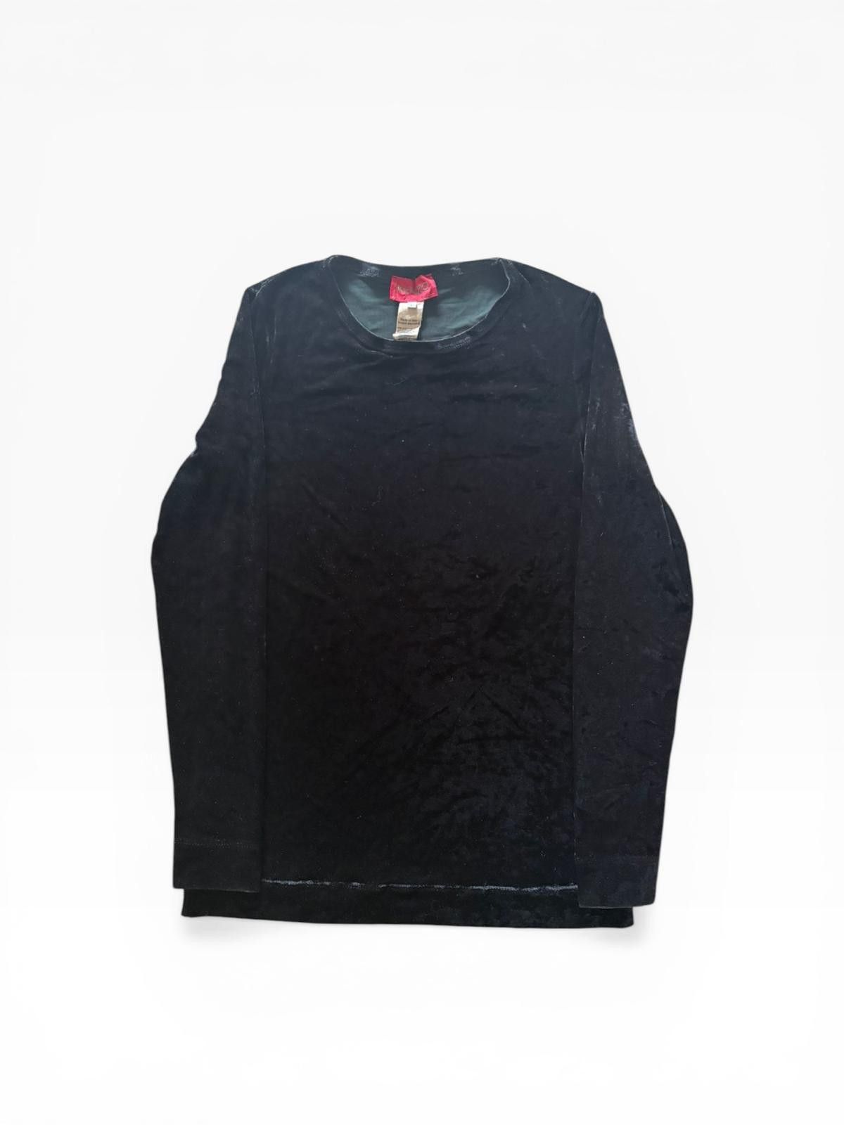 Kenzo Kenzo Paris Vintage 90s Black Velvet Long Sleeve Top Sz L Size US L / EU 52-54 / 3 - 1 Thumbnail