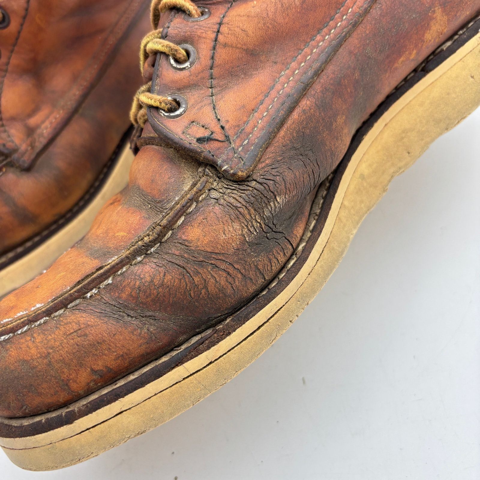 Red Wing × Vintage Vintage Red Wing Irish Setter Moc Toe Leather Work Boot 11.5 Size US 11.5 / EU 44-45 - 16 Thumbnail