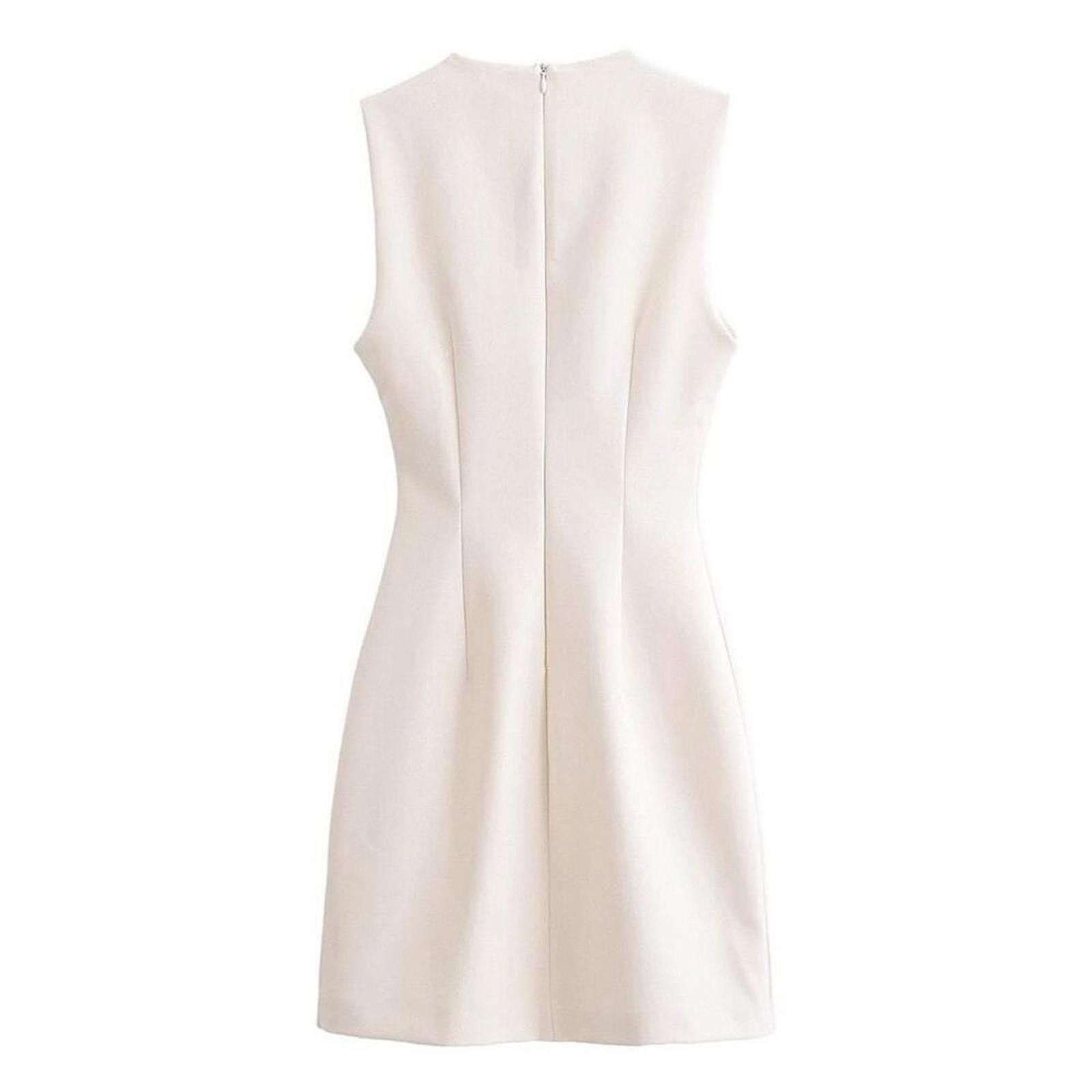 Zara SOLD OUT VIRAL ZARA WOMAN SS24 WHITE BELTED TAILORED DRESS Size S / US 4 / IT 40 - 2 Thumbnail