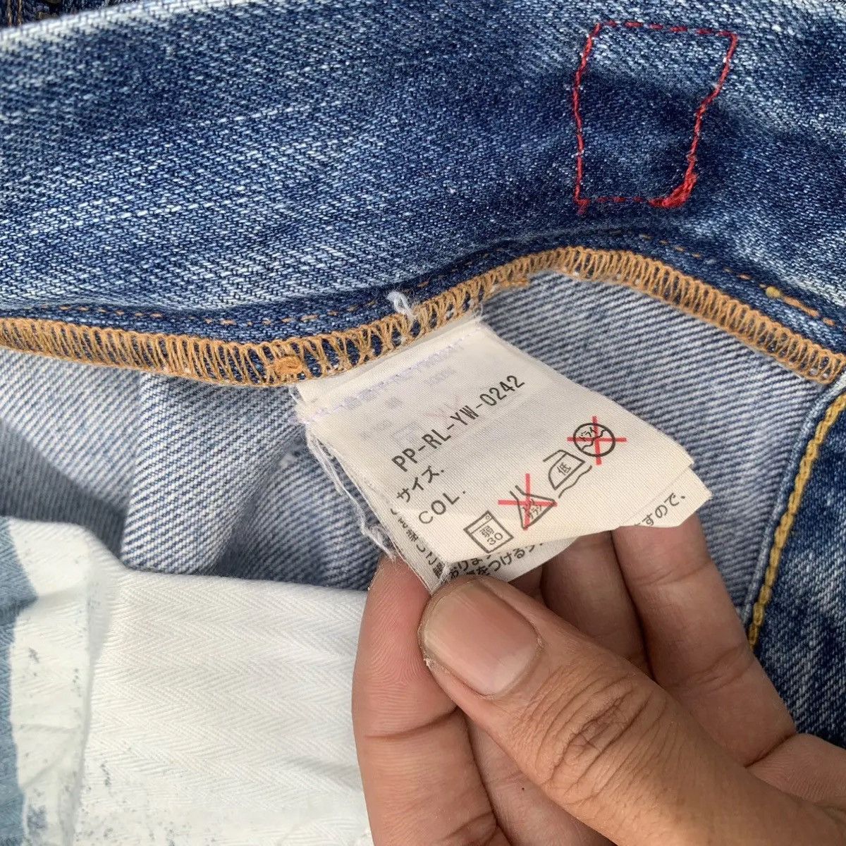Polo Ralph Lauren 💥 SUPER DISTRESSED! Polo Ralph Lauren Jeans Denim Pants Size US 35 - 8 Thumbnail