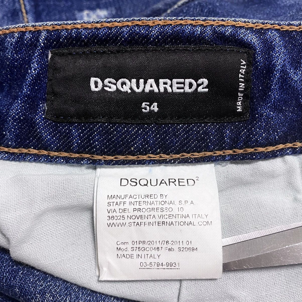 Dsquared2 Dsquared2 Distressed Washed Torn Denim Jeans Big Leather Tag Size US 38 / EU 54 - 14 Thumbnail