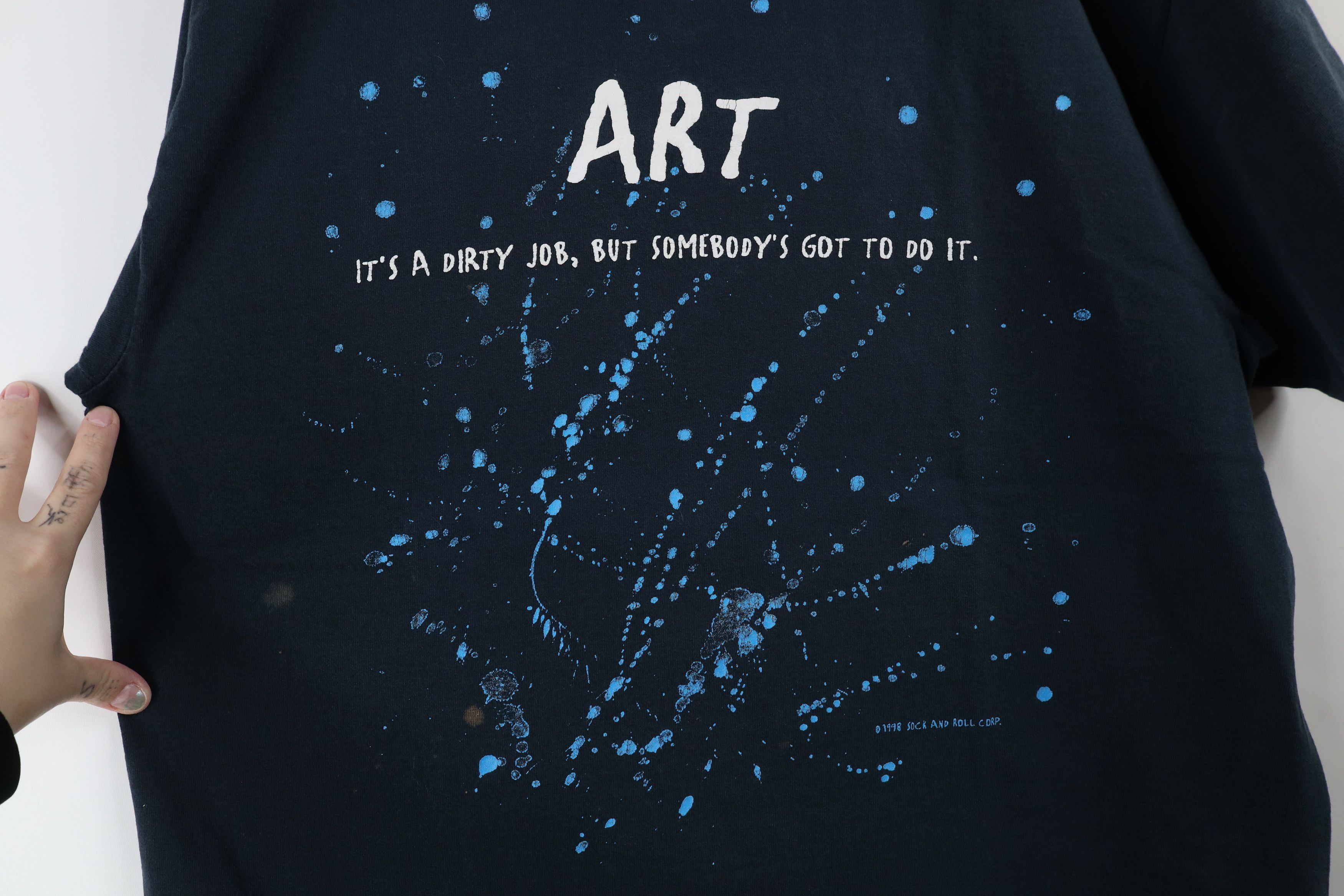 Vintage Vintage 90s Streetwear Out Art It's A Dirty Job T-Shirt USA Size US XL / EU 56 / 4 - 4 Thumbnail