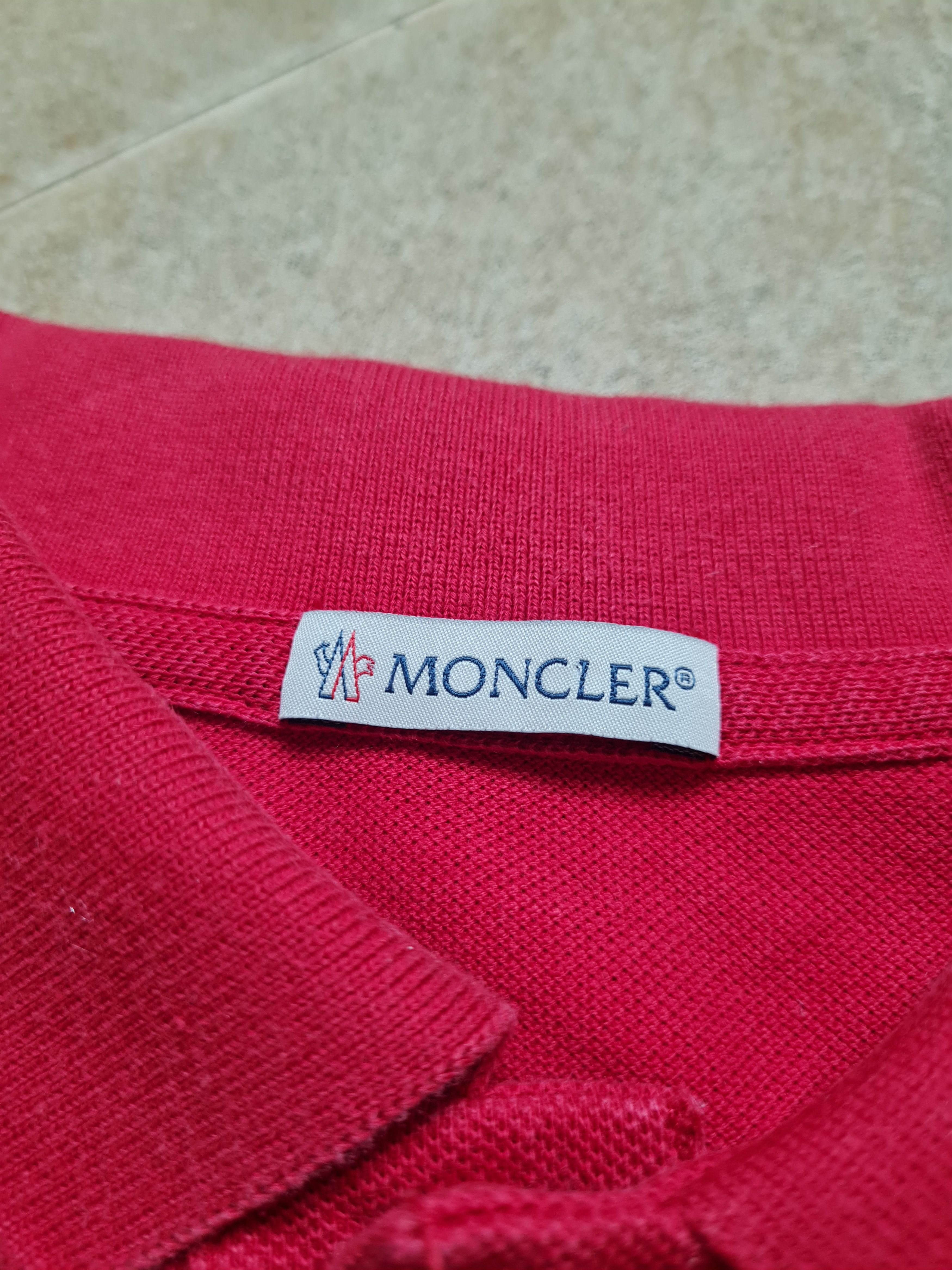 Moncler Mens T-Shirt MONCLER Logo Patch Polo Shirt In Red Size S Size US S / EU 44-46 / 1 - 24 Thumbnail