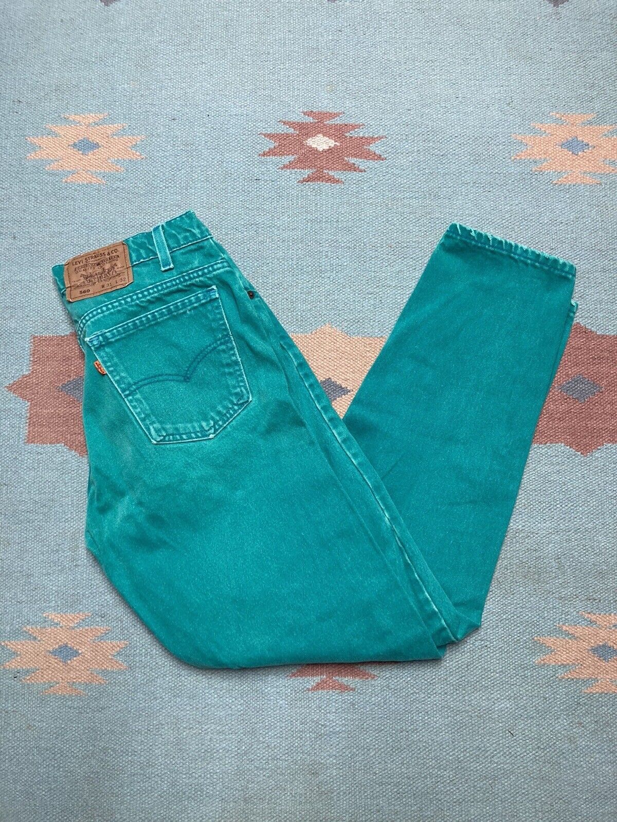 Vintage Vintage Levi’s 560 jeans teal loose tapered baggy (30x30) Grailed