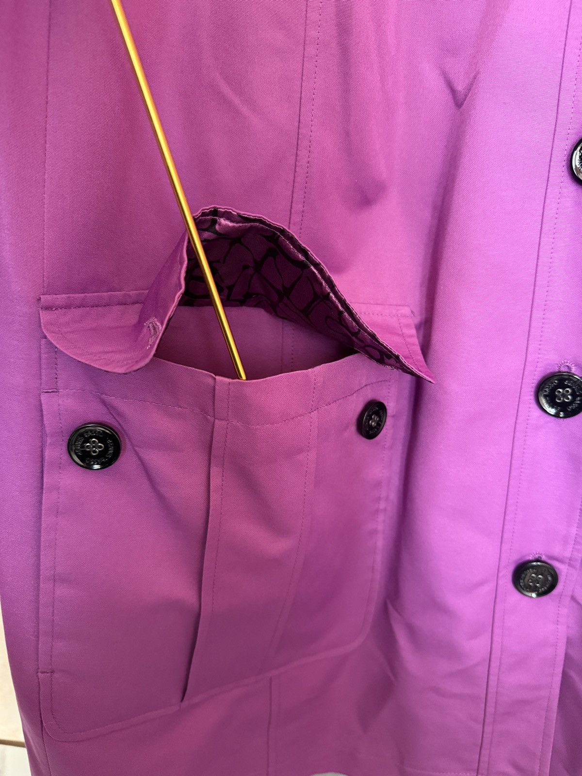 Other Dennis Basso Women Plus Size Purple Short Hooded Trench Coat Size 3XL / US 20-22 - 3 Thumbnail