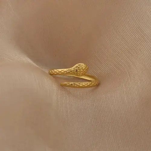 Jewelry Golden Snake Ring Size ONE SIZE - 6 Thumbnail