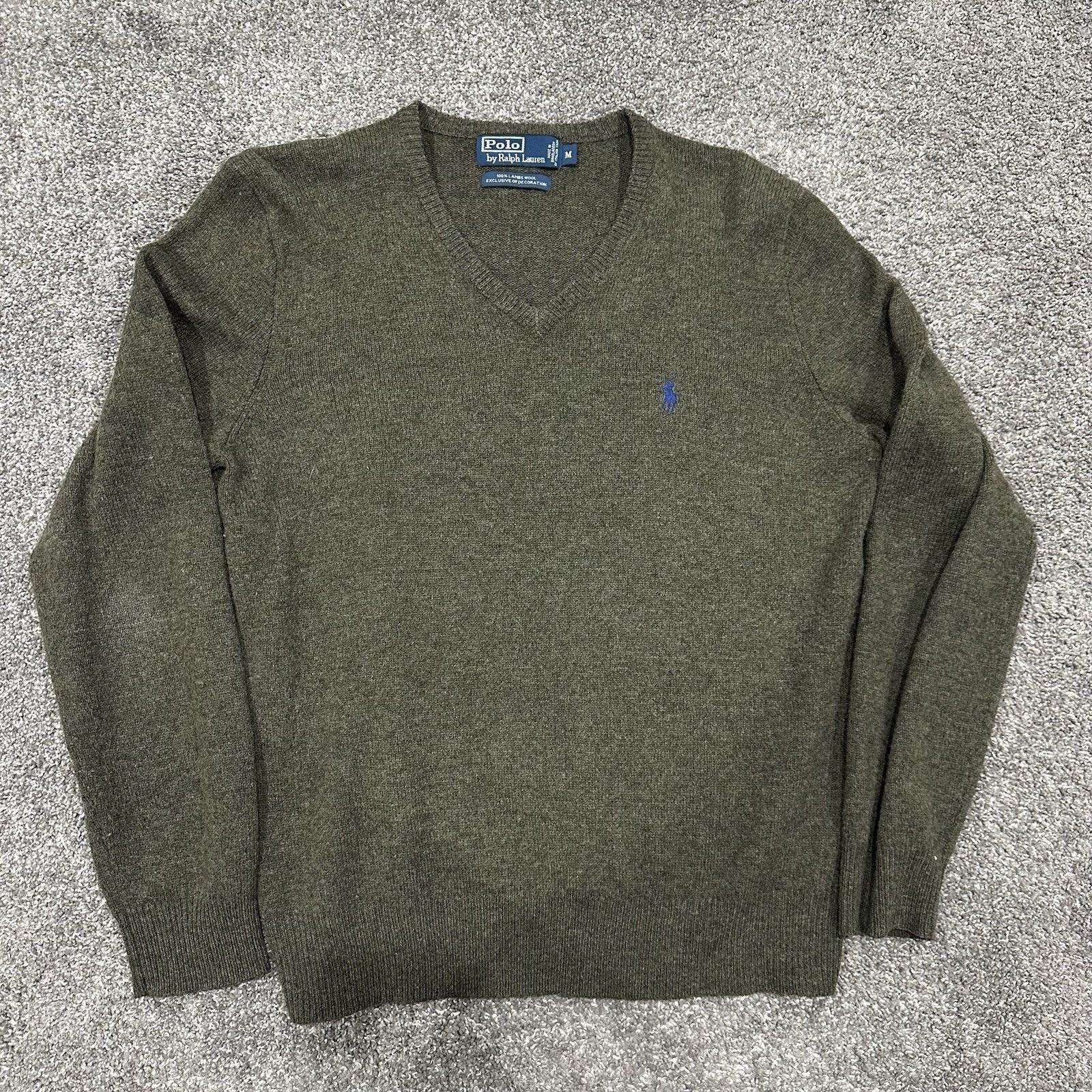 Polo Ralph Lauren Polo Ralph Lauren Sweater Mens M Green V-Neck Lambs Wool Size US M / EU 48-50 / 2 - 1 Thumbnail
