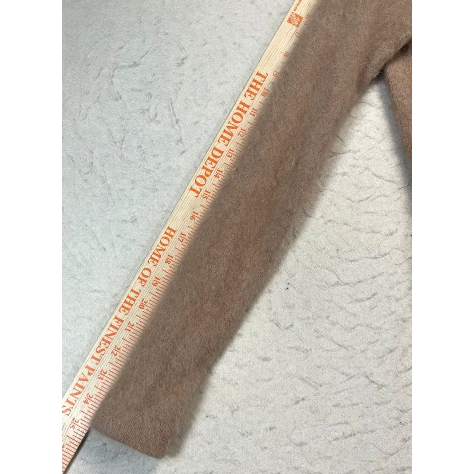 Vintage VINTAGE Moda International Cardigan Sweater Angora Hair Blend Womens XS Beige Beig e Cardigan Size XS / US 0-2 / IT 36-38 - 4 Thumbnail
