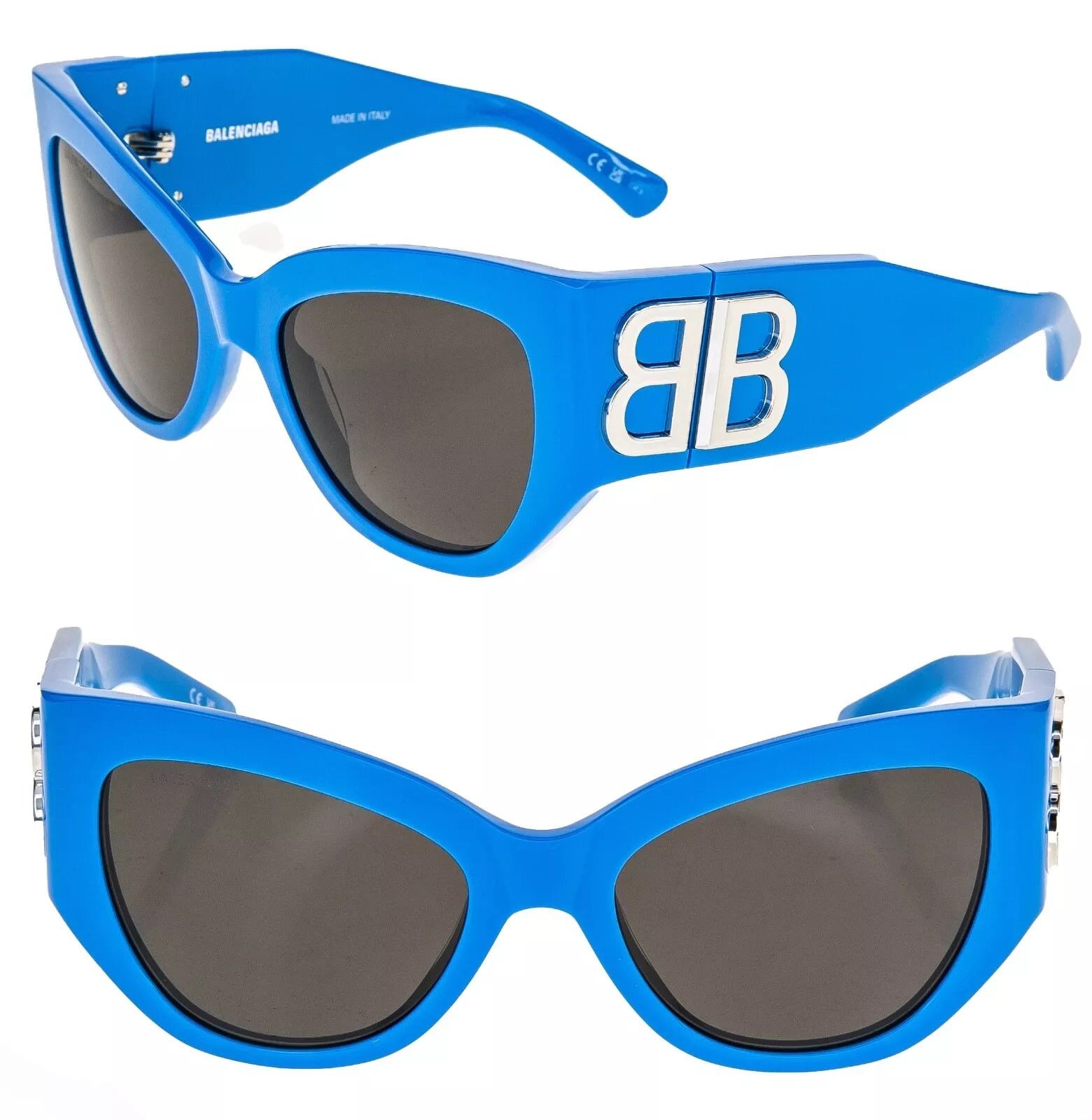 Balenciaga BALENCIAGA BOSSY Cat 0322 Blue Fashion Sunglass BB0322S 006 Size ONE SIZE - 1 Thumbnail
