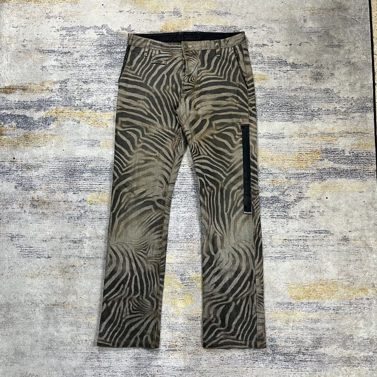 Hysteric Glamour × Tom Rebl Tom Rebl Zebra print denim pants Size US 33 - 1 Thumbnail
