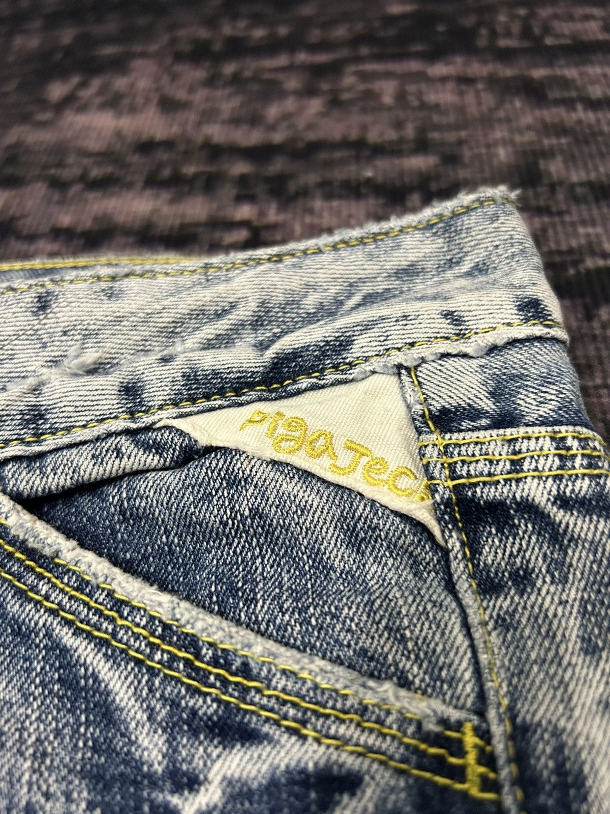 Japanese Brand Vintage Pigajeck Distressed Wash Buckle Back Jeans Size US 31 - 12 Thumbnail