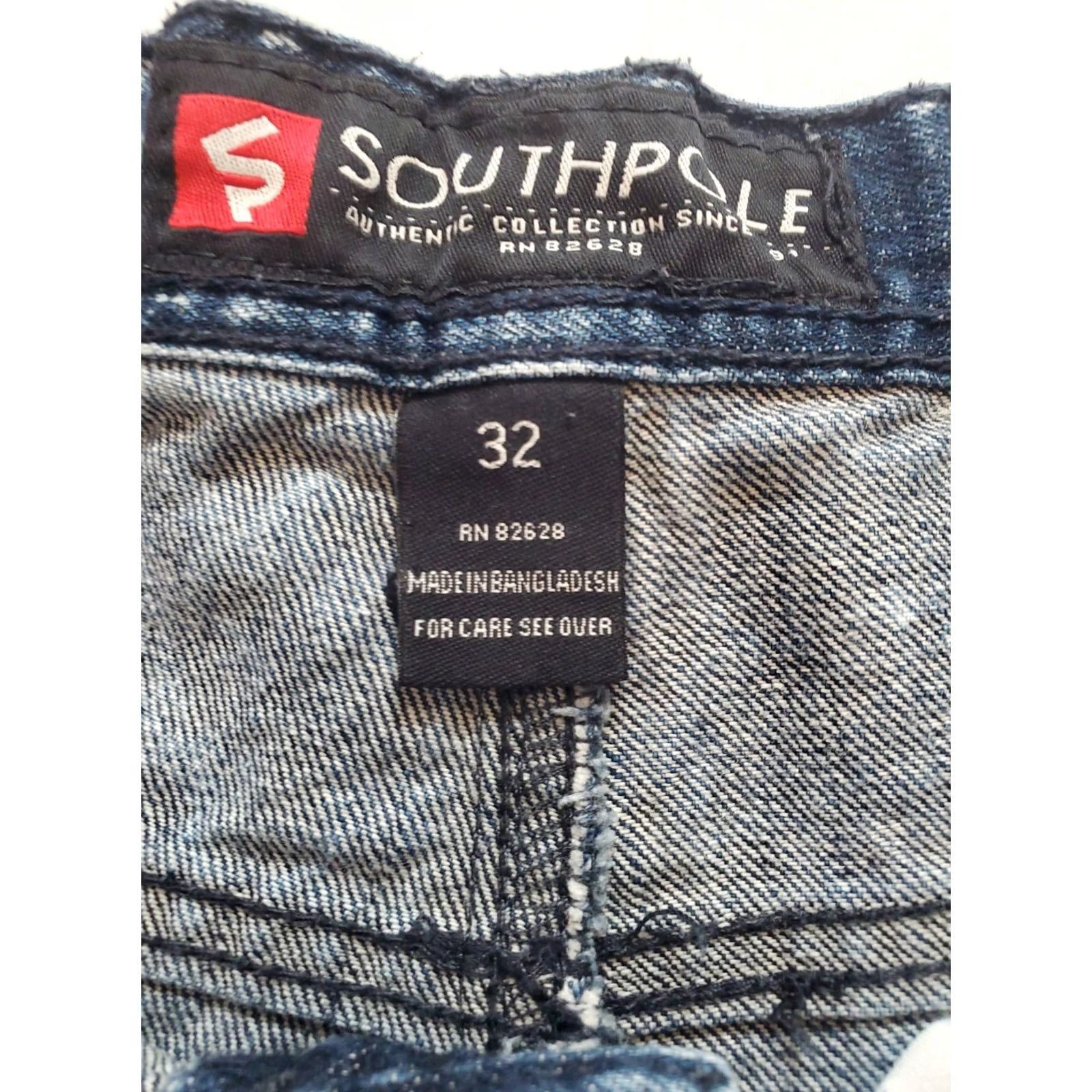 Southpole VINTAGE South Pole Denim Cut off Shorts Sz 32/14 Acid Washed Distressed Blue Womens Size 36" / US 14 / IT 50 - 3 Thumbnail