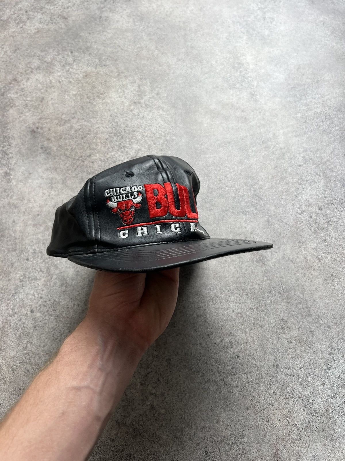 NBA × Vintage Chicago Bulls faux leather cap Size ONE SIZE - 2 Thumbnail