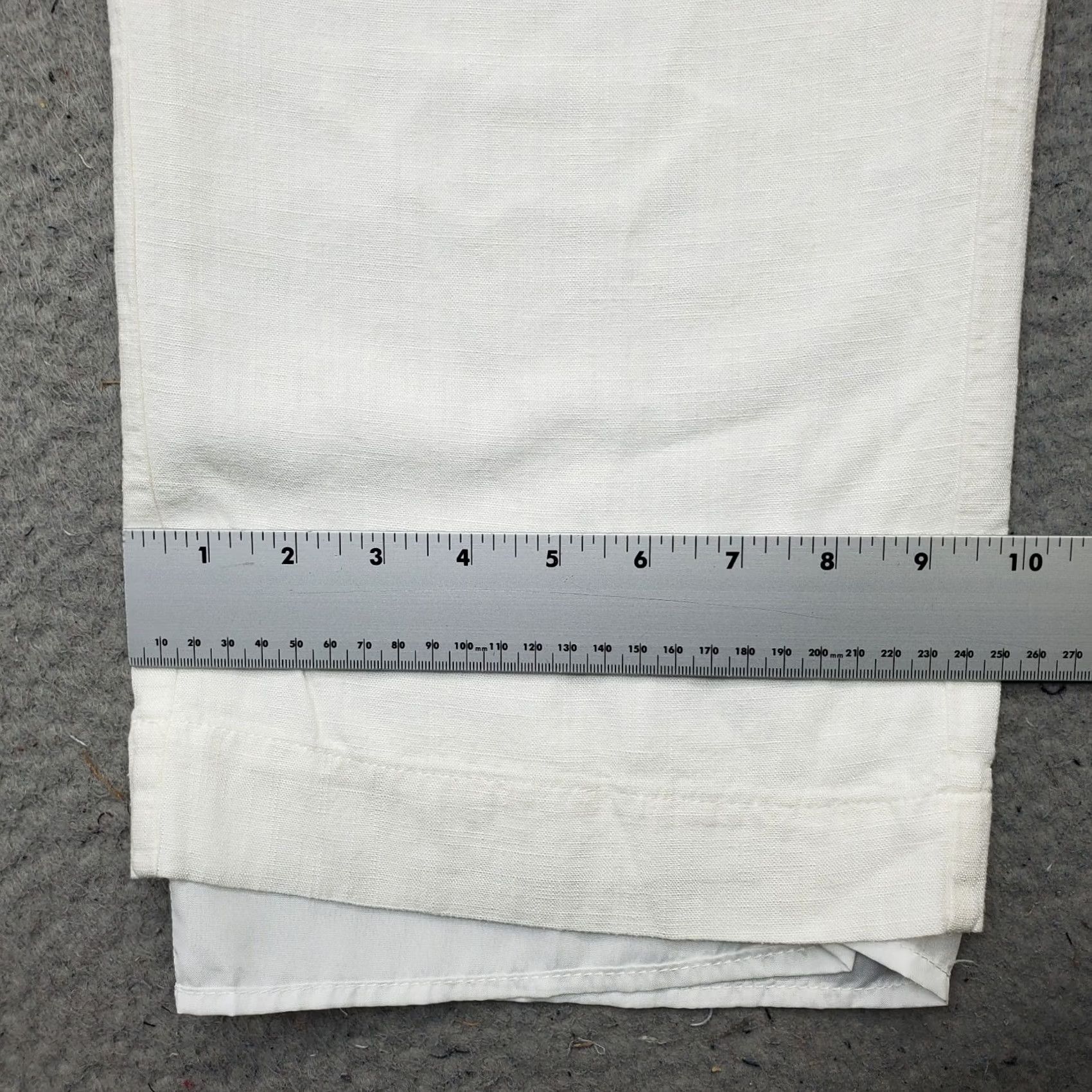 Vintage Halogen Trouser Pants Womens Small White Linen Blend Patch Pocket Wide Leg Lined Size 28" / US 6 / IT 42 - 6 Thumbnail