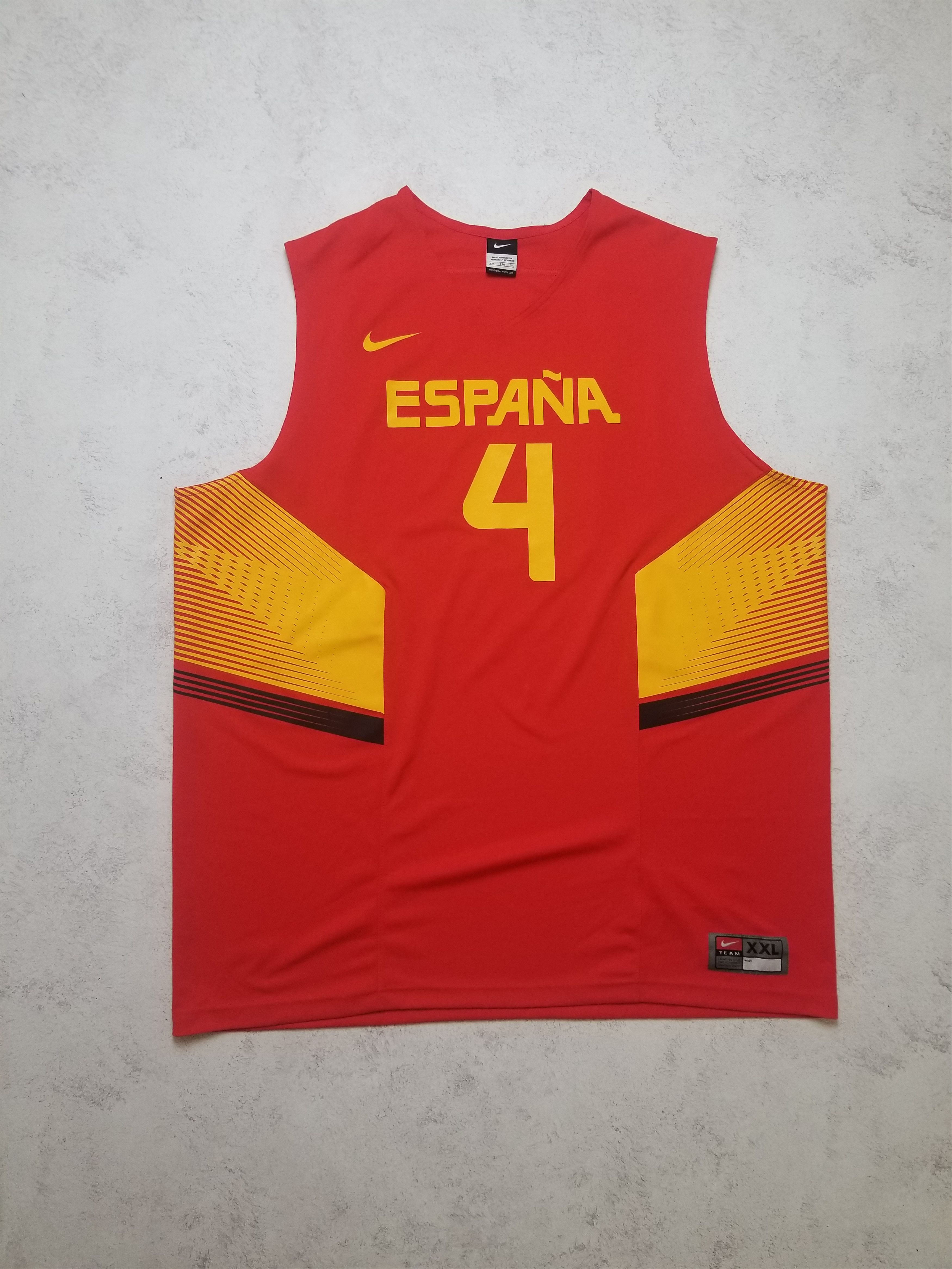Nike SPAIN ESPANIA #4 PAU GASOL 2014-2015 BASKETBALL SHIRT JERSEY Size US XXL / EU 58 / 5 - 1 Thumbnail