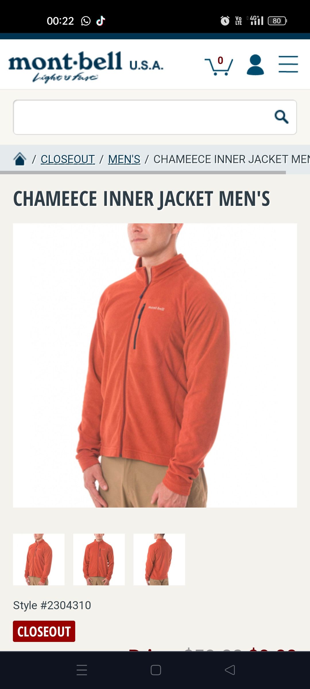Montbell Zipper Montbell CHAMEECE Jacket Size US L / EU 52-54 / 3 - 2 Thumbnail
