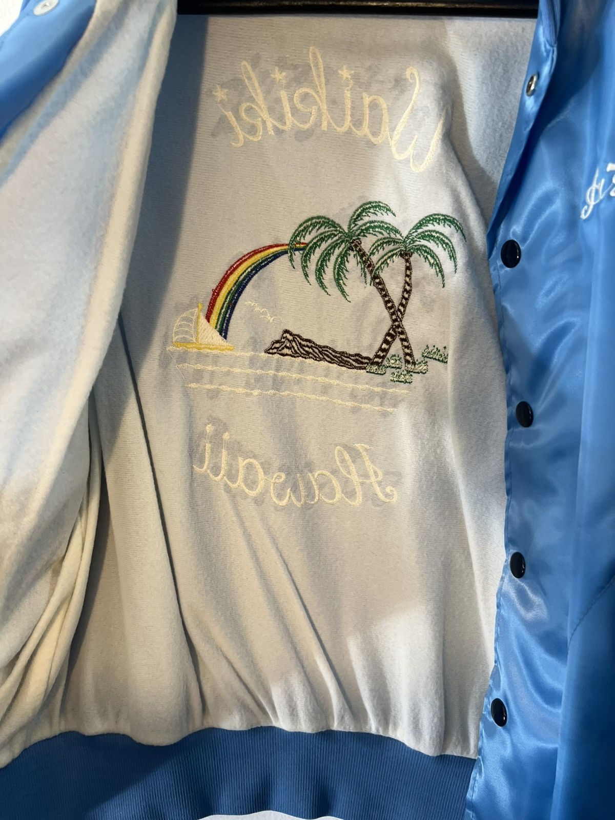 Vintage Vintage Baby Blue Hawaii Waikiki Beach Jacket Size US M / EU 48-50 / 2 - 9 Thumbnail