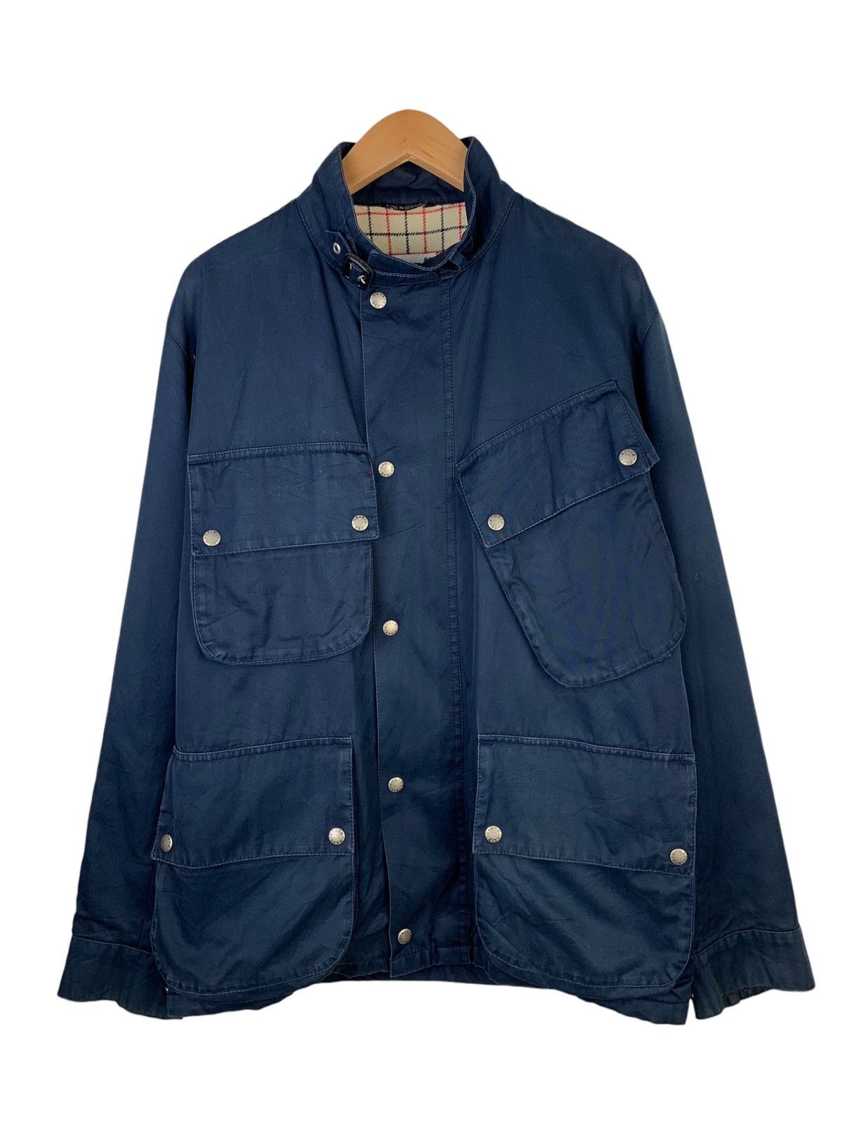 Mackintosh logo-patch shirt jacket - Blue