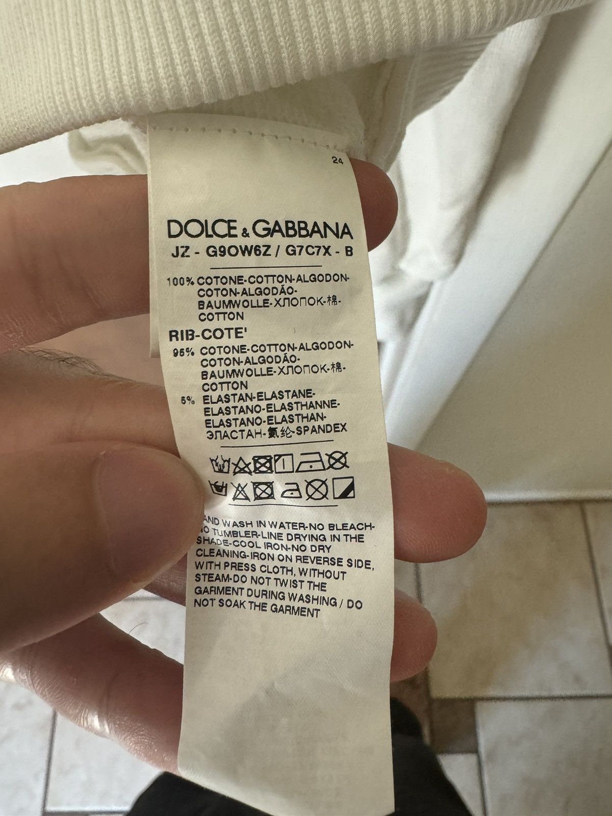 Dolce & Gabbana Dolce & Gabbana White Patch Sweatshirt Size US L / EU 52-54 / 3 - 4 Thumbnail