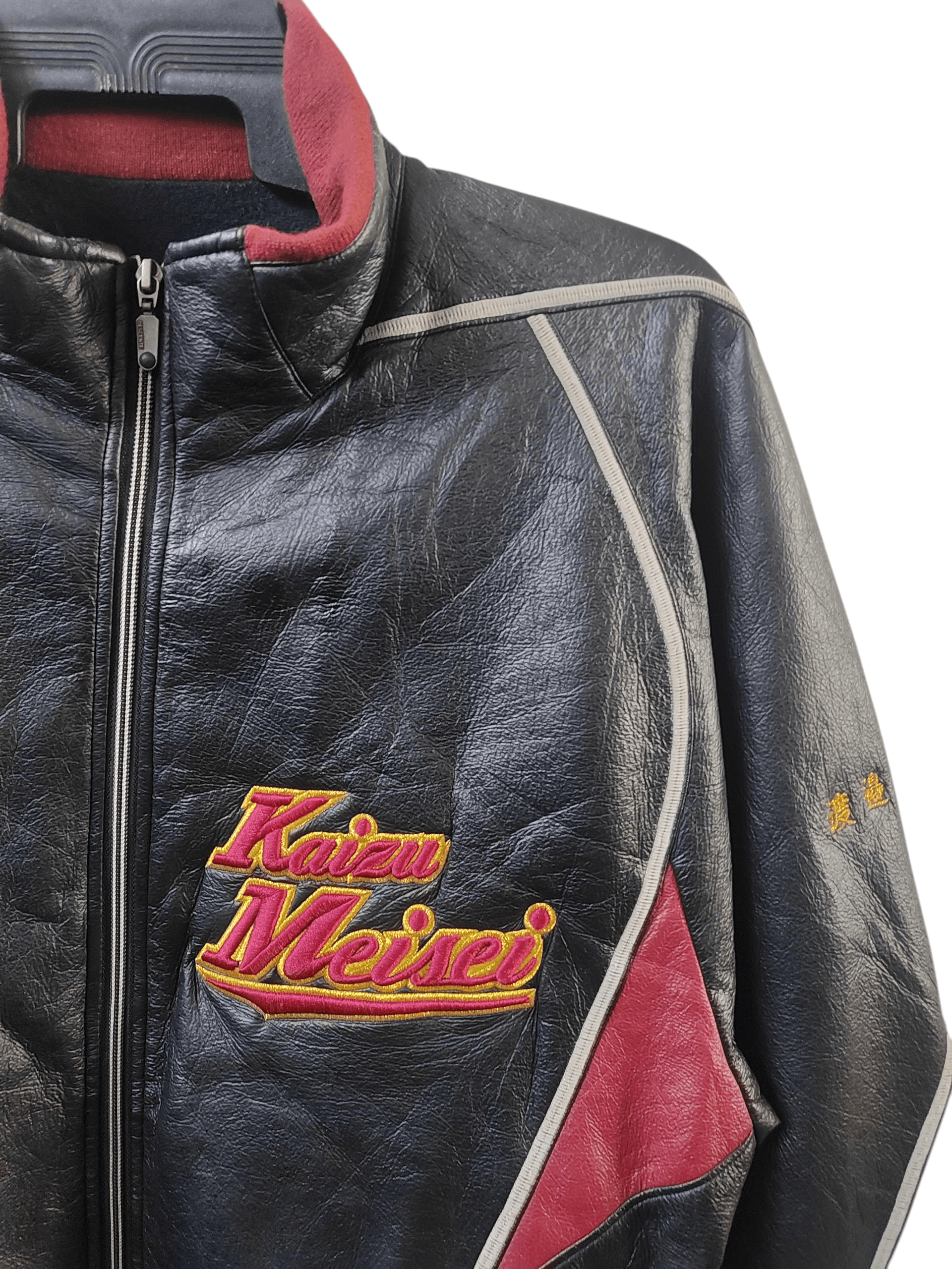 Descente VINTAGE DESCENTE LEATHER BOMBER JACJET Size US XXL / EU 58 / 5 - 2 Thumbnail
