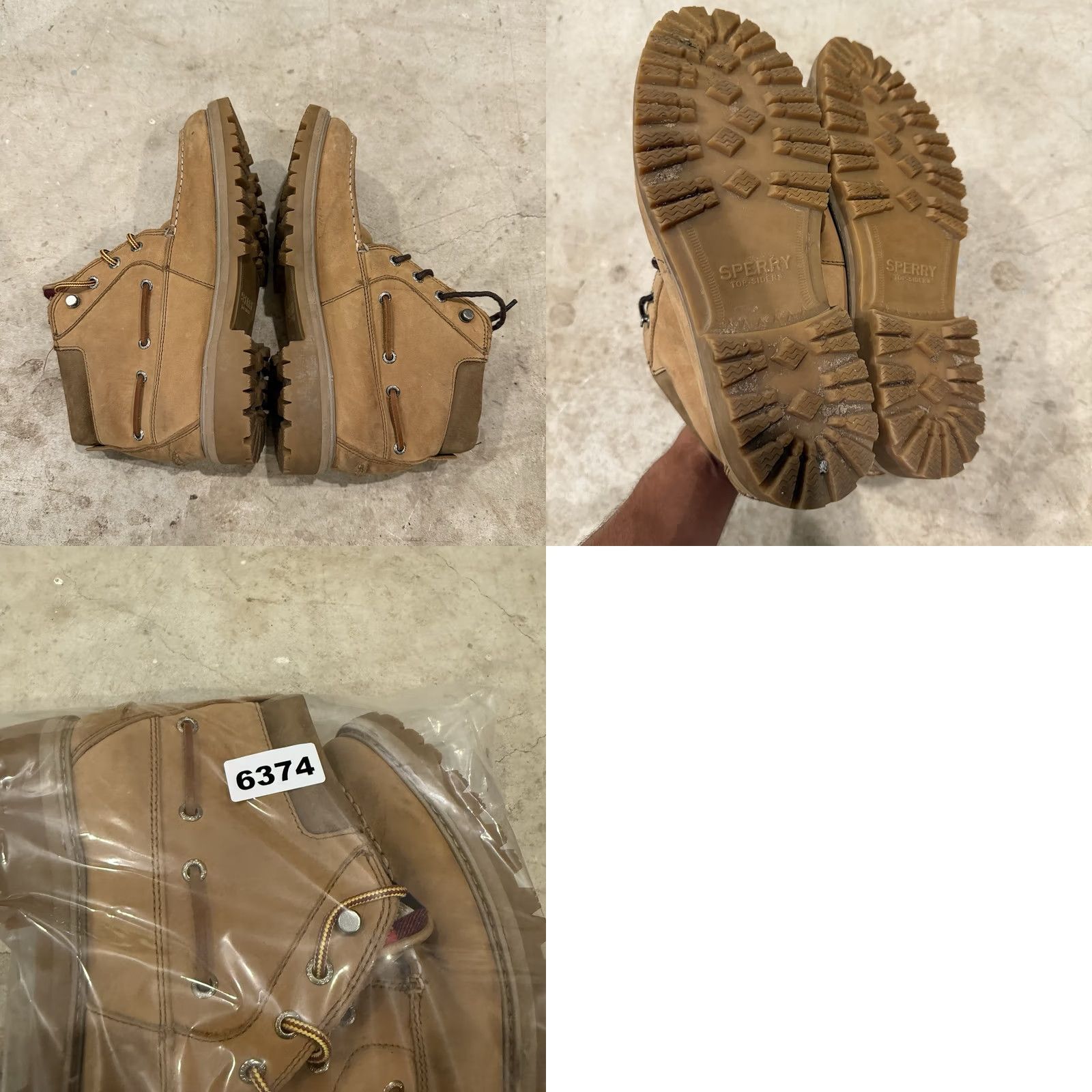 Sperry Sperry Top-Sider Mens Size 9 Original Natural Leather Lug Chukka Boots Men Beige Leather Lug Chukka 90s? Size US 8 / EU 41 - 8 Thumbnail