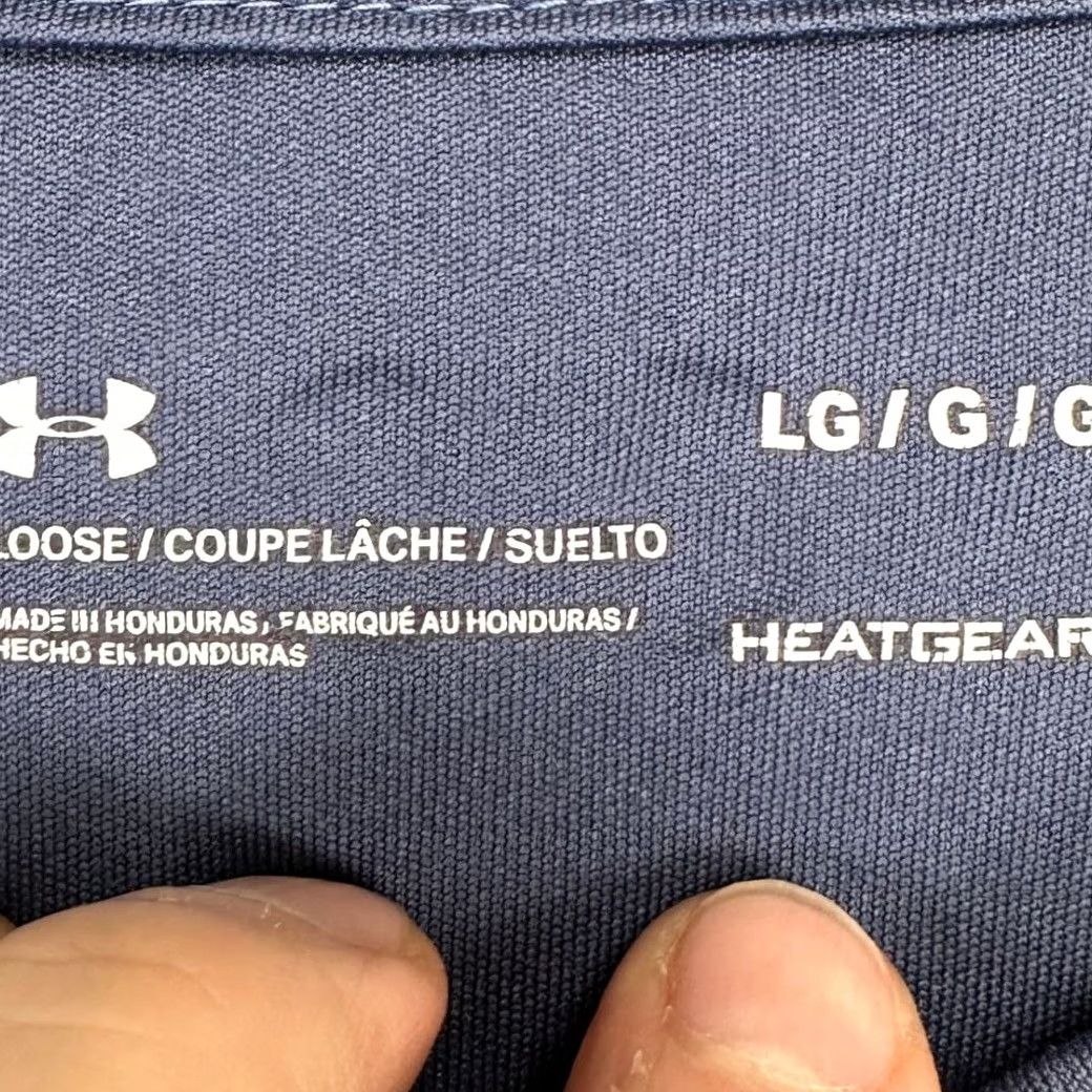 Under Armour Under Armour T-Shirt Adult Large Heat Gear Navy Loose Workout Exercise Tee Mens Size US L / EU 52-54 / 3 - 4 Thumbnail