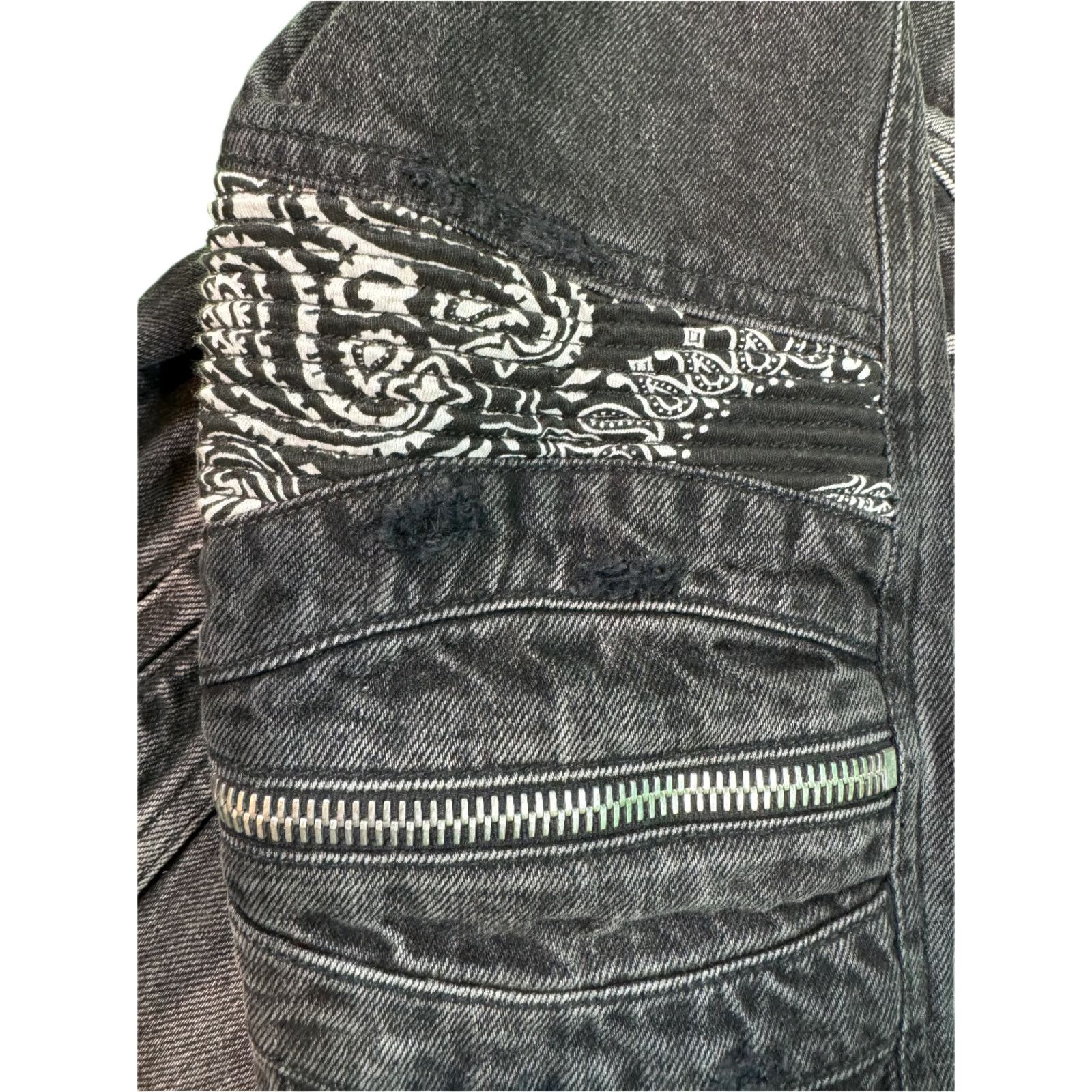 Amiri Amiri MX2 Black Paisley Denim Jacket Size US M / EU 48-50 / 2 - 4 Thumbnail