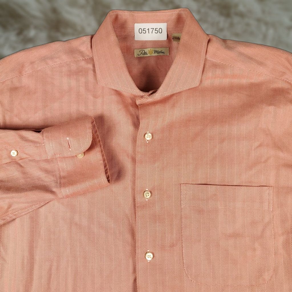 Peter Millar Peter Millar Shirt Mens Size L Peach Coral Button-Up Long Sleeve Casual Business Formal Size US L / EU 52-54 / 3 - 1 Thumbnail
