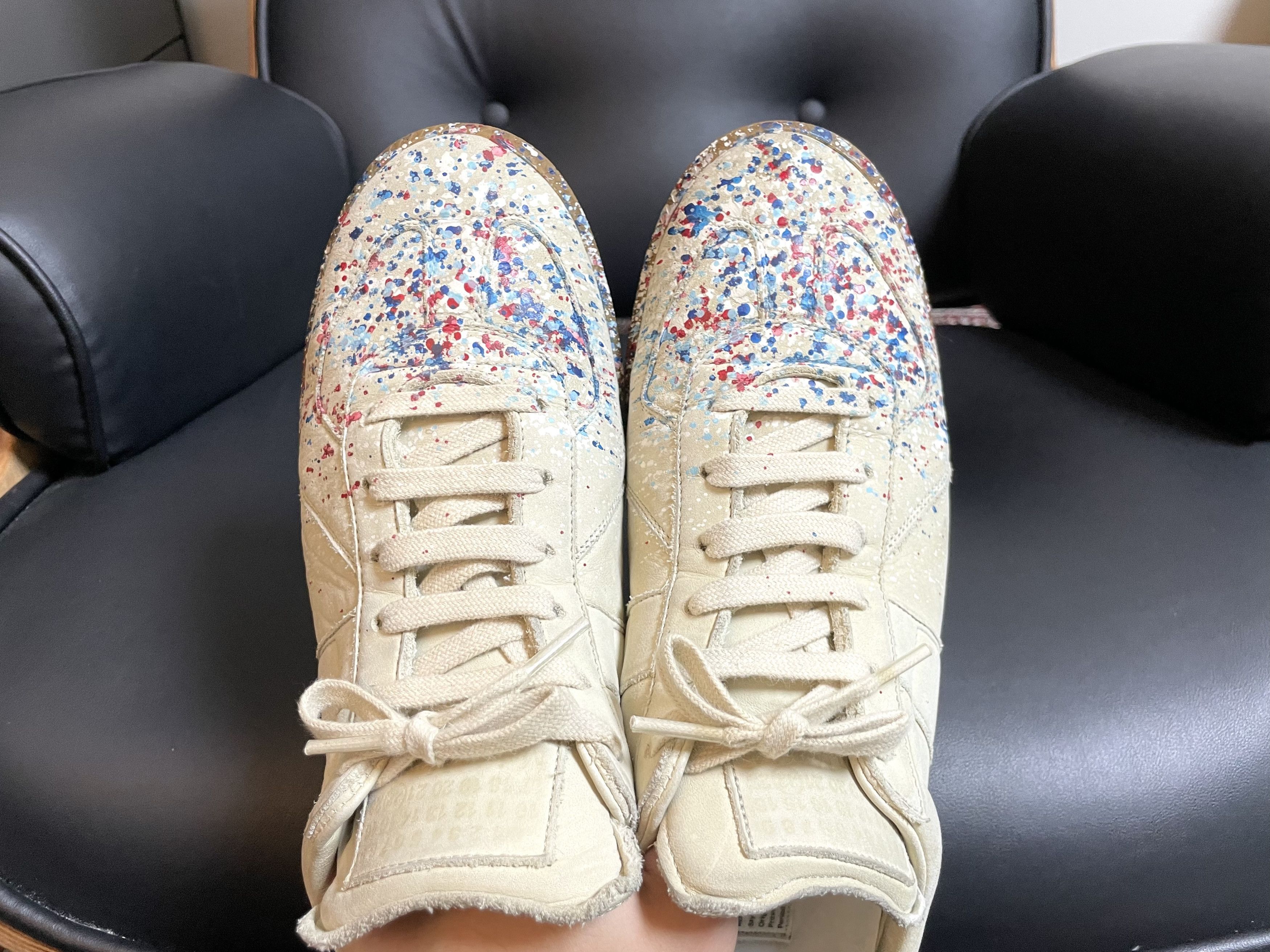 Maison Margiela Maison Margiela GAT (Paint Splatter 2015 Archive) Size US 8.5 / EU 41-42 - 8 Thumbnail