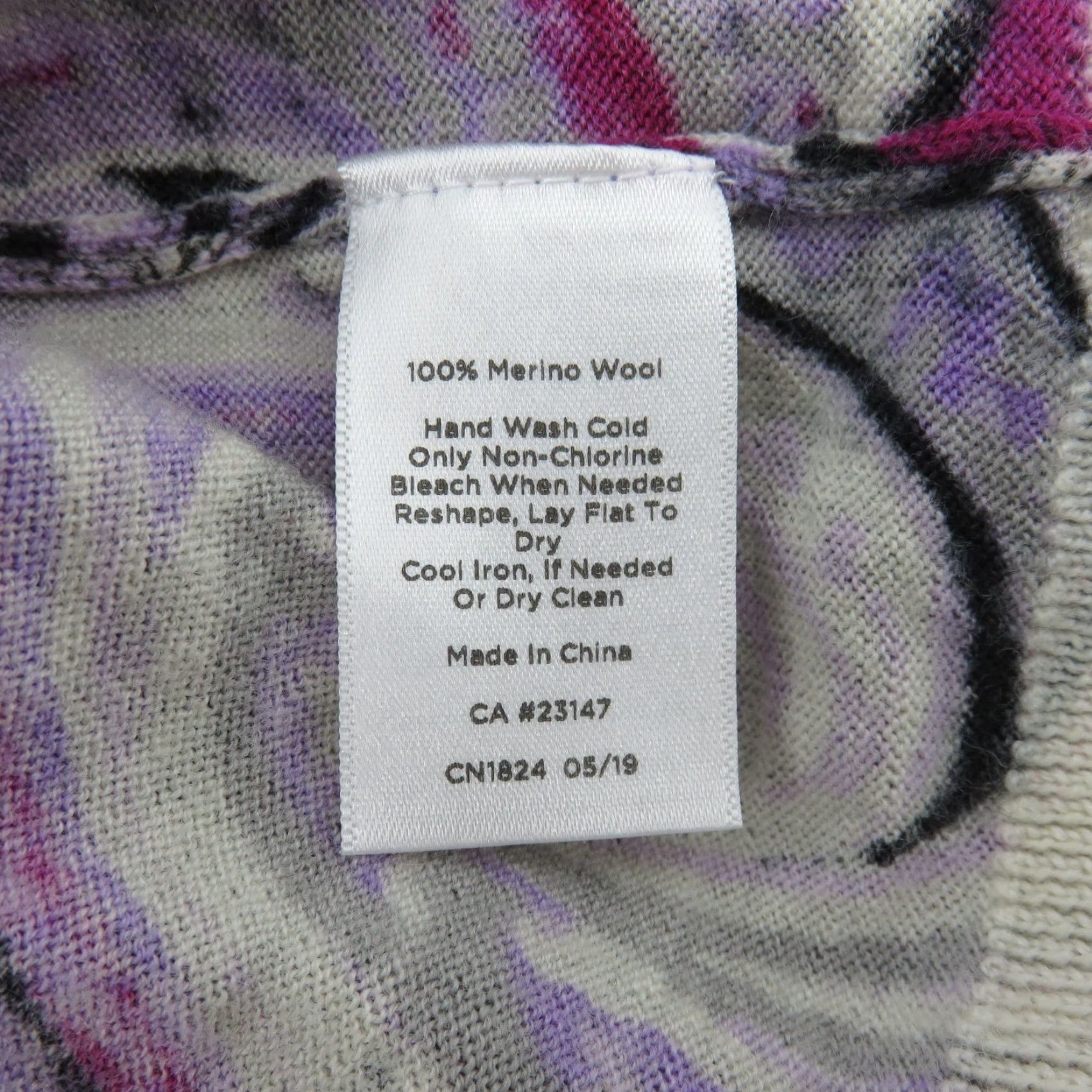 Talbots Talbots Women Medium Merino Wool Purple Paisley Tight-Knit Sweater Size M / US 6-8 / IT 42-44 - 7 Thumbnail