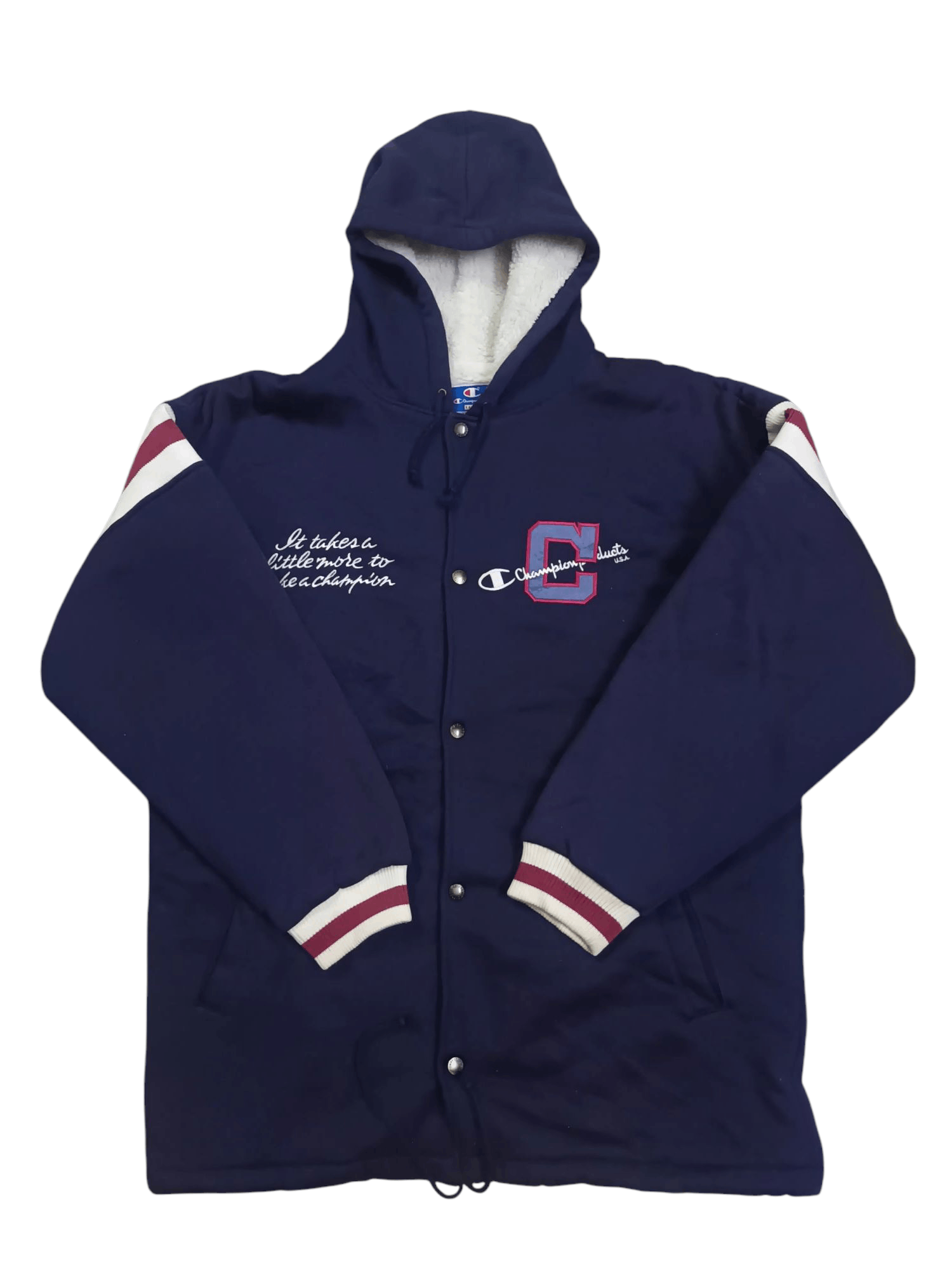 Champion 🔥 CHAMPION BUTTON UP VARSITY JACKET 🔥 Size US XL / EU 56 / 4 - 3 Thumbnail