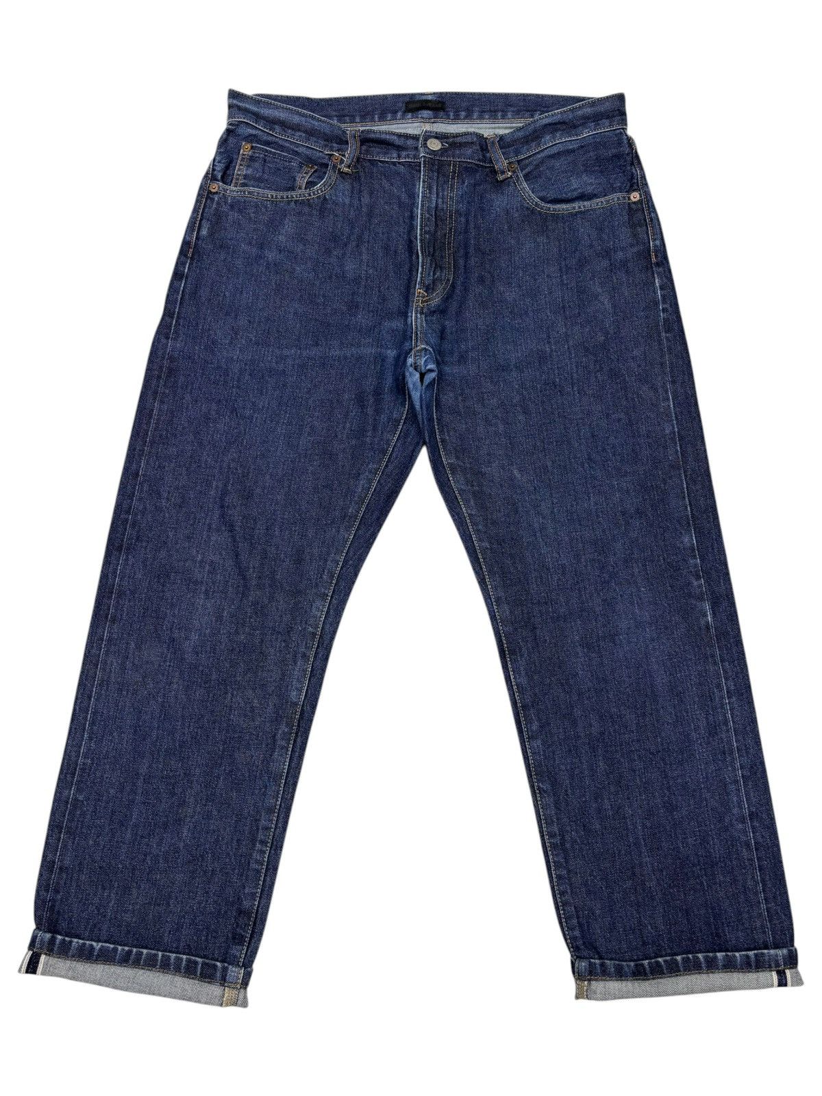 Undercover × Uniqlo Vintage Uniqlo Japan Selvedge Distressed Denim Jeans Size US 35 - 1 Thumbnail