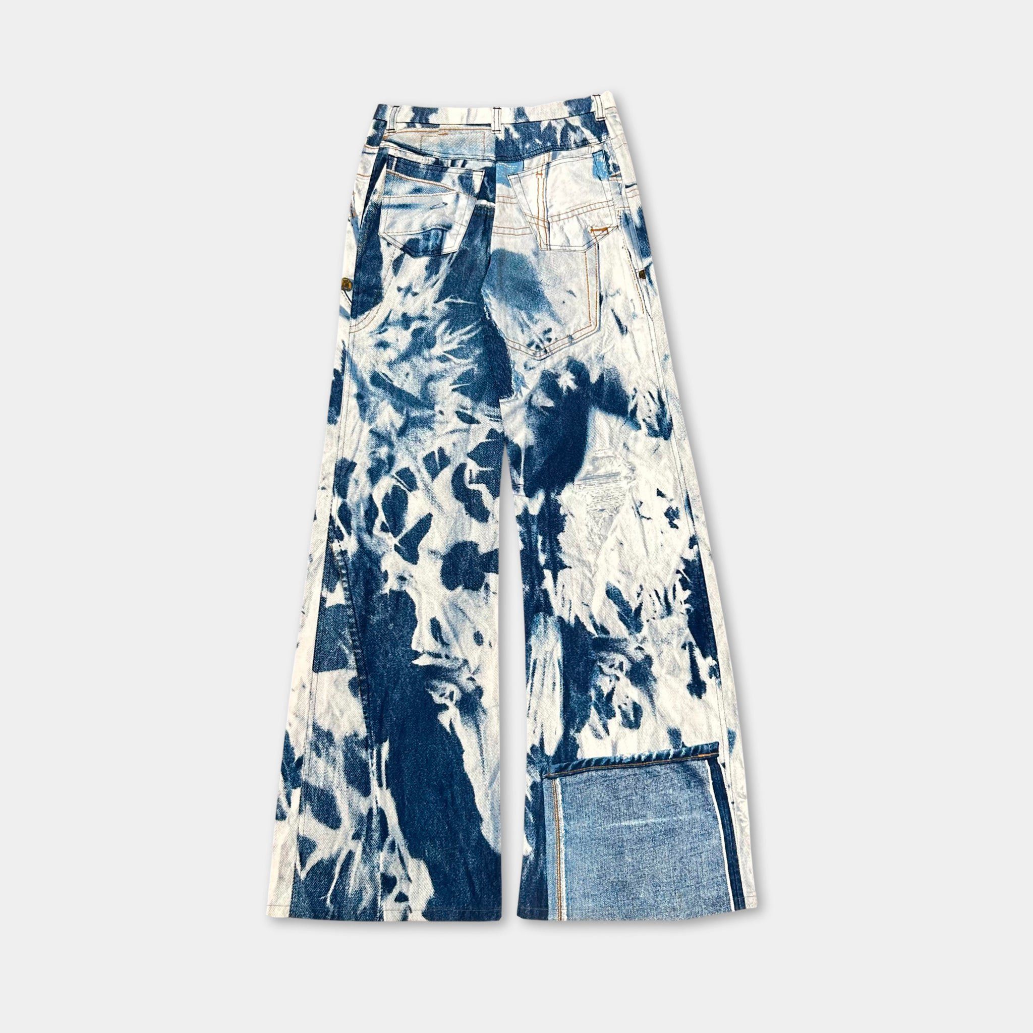 Roberto Cavalli Just Cavalli Denim on Denim Printed Jeans Size 24" / US 00 / IT 34 - 5 Thumbnail