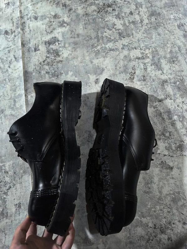 Leather Chunky Steel Cap Punk Leather Shoes Made in England 90s Size US 11 / EU 44 - 15 Thumbnail