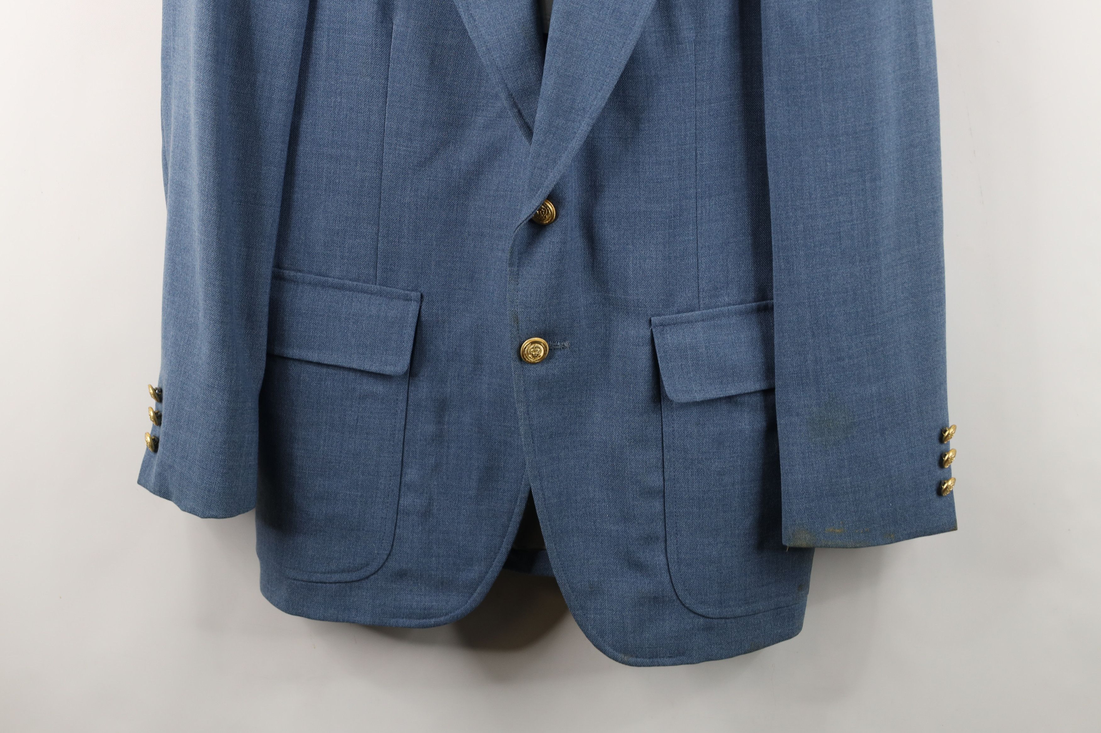 Vintage Vintage 70s Streetwear 2 Button Wool Blazer Suit Jacket USA Size US L / EU 52-54 / 3 - 3 Thumbnail