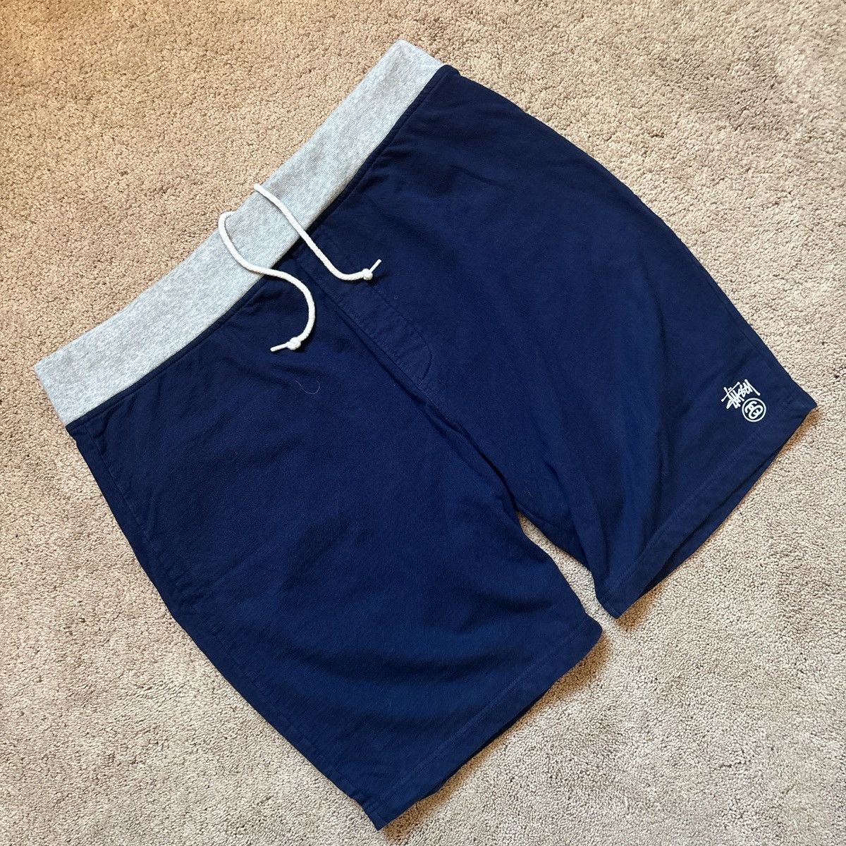Stussy Navy blue Stüssy fleece lounge shorts Size US 38 / EU 54 - 1 Thumbnail