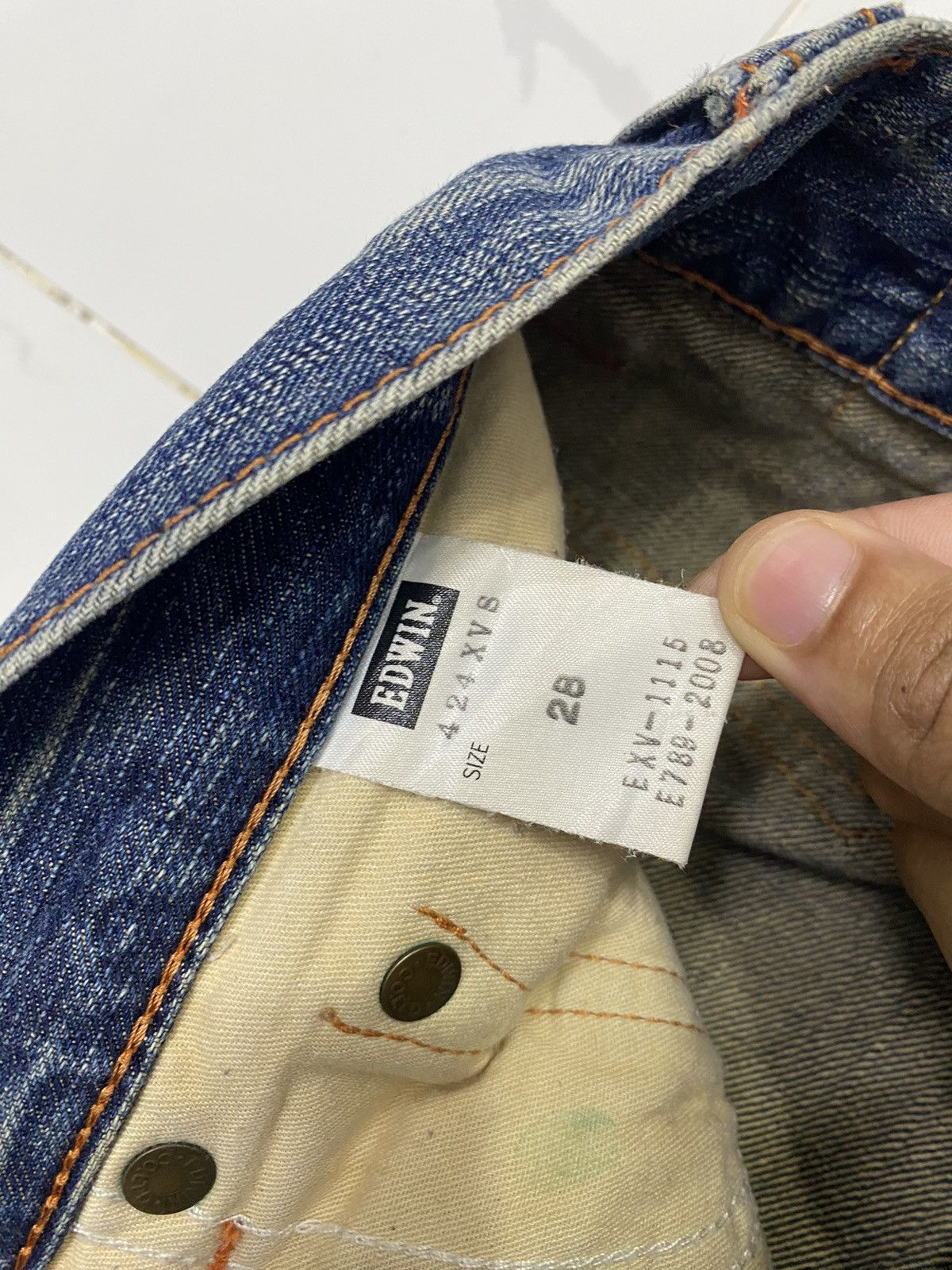 Kapital 🔥RARE EDWIN EXCLUSIVE VINTAGE DISTRESS DENIM JEANS Size US 32 / EU 48 - 8 Thumbnail