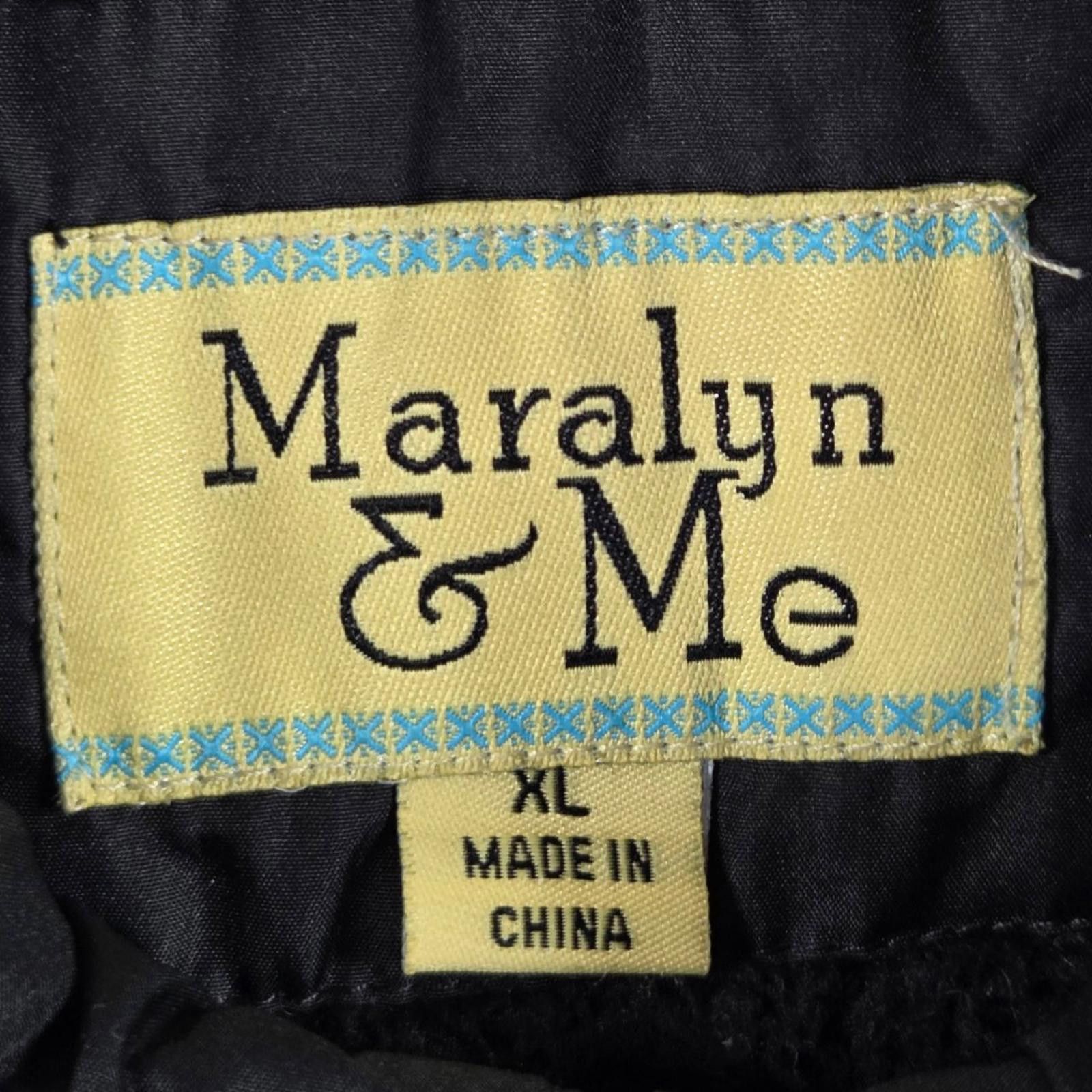Designer Maralyn & Me Womens XL Black Quilted Puffer Winter Jacket Size XL / US 12-14 / IT 48-50 - 4 Thumbnail