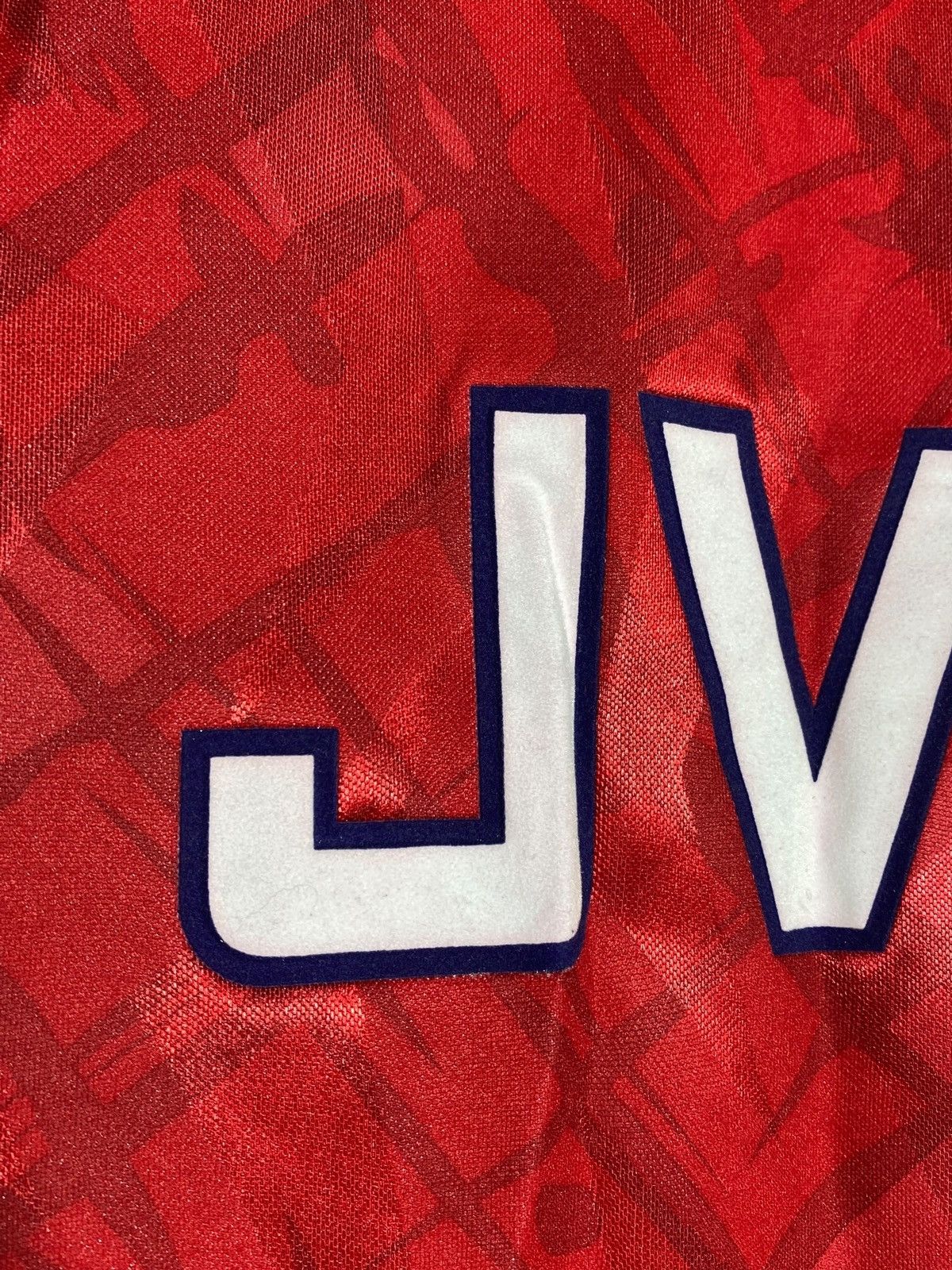 Other Vintage Arsenal London JVC Score Draw Jersey Football Shirt Size US L / EU 52-54 / 3 - 4 Thumbnail