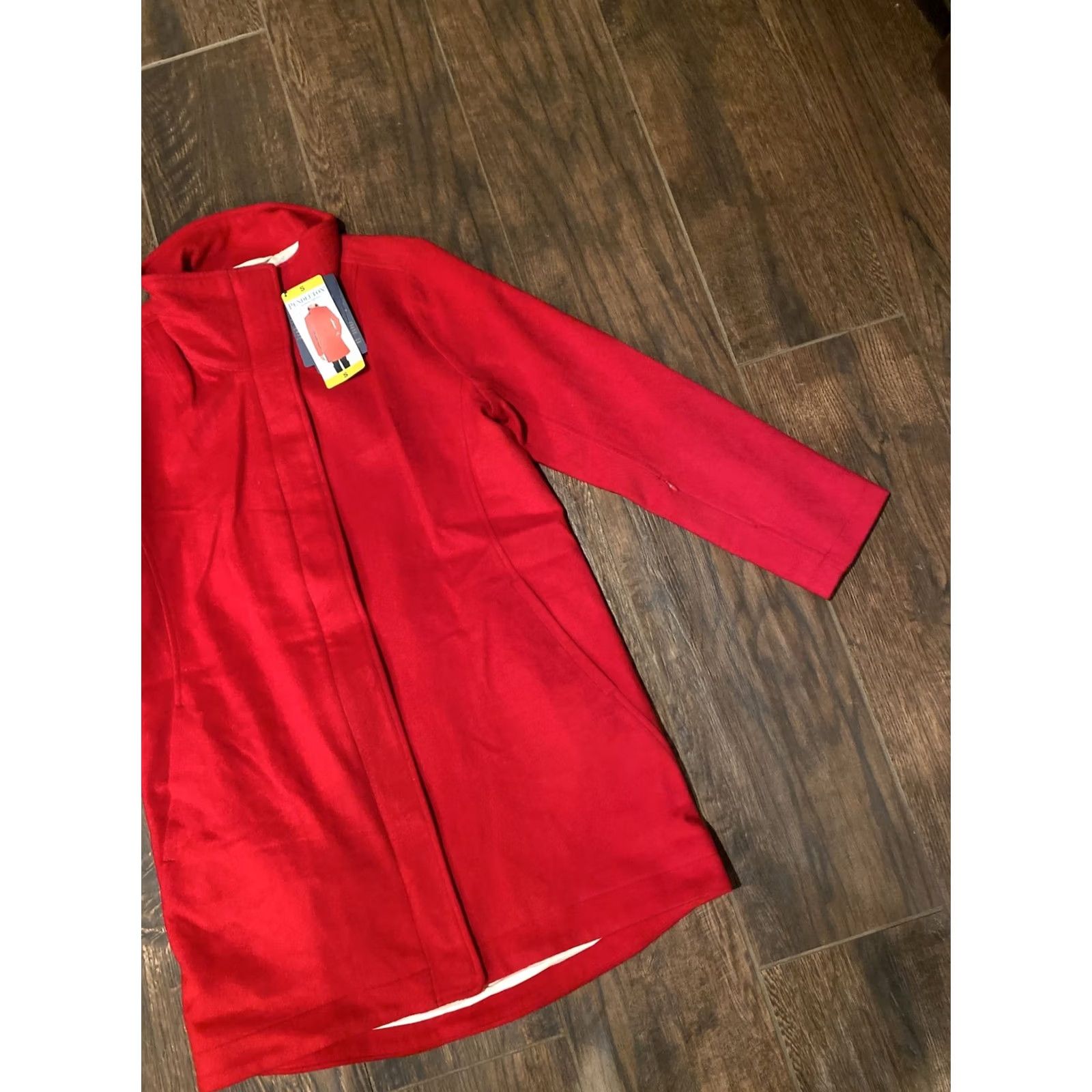 Pendleton VINTAGE Pendleton Coat Wool Red Lined Heavyweight Overcoat Womens Small NWT Size S / US 4 / IT 40 - 2 Thumbnail