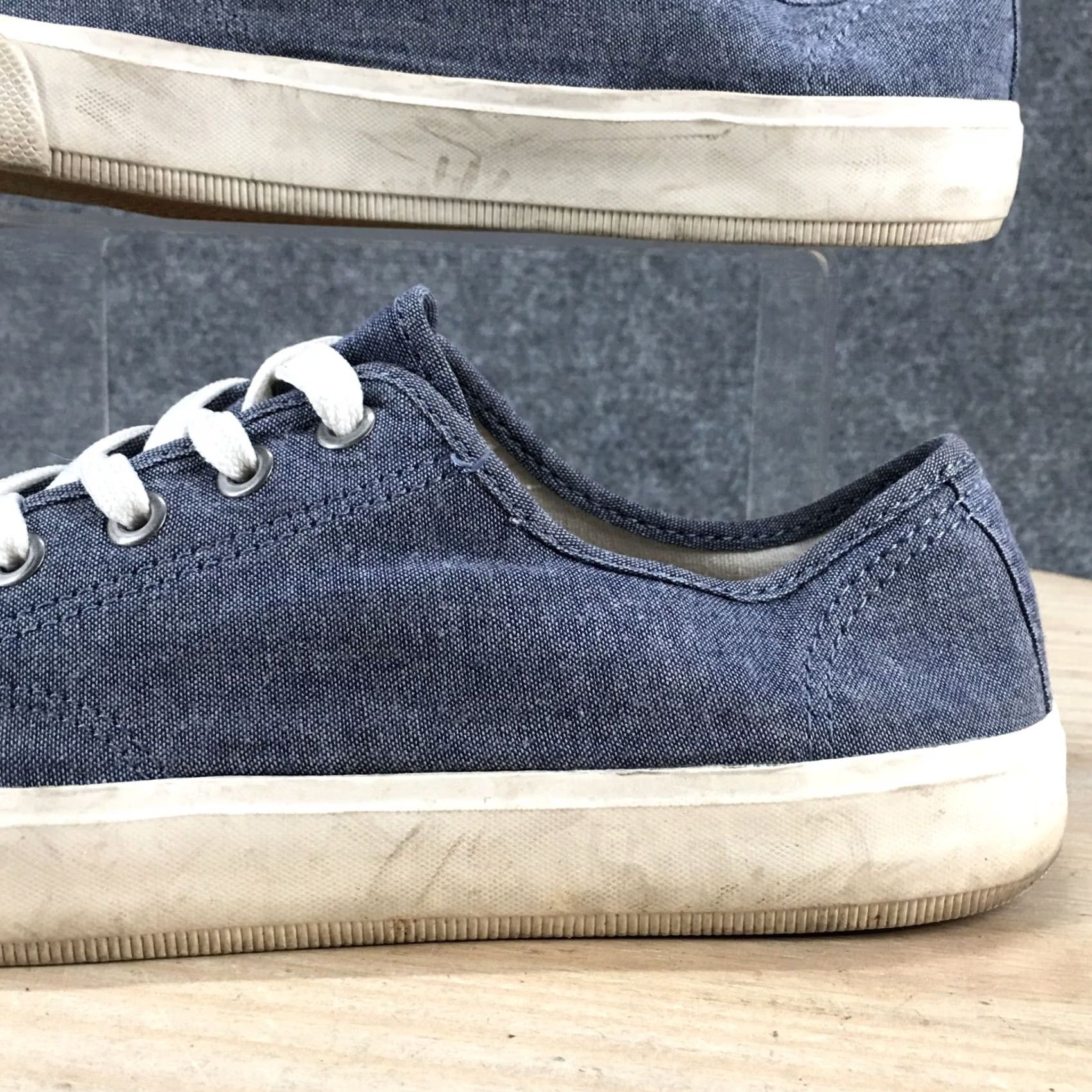 H&M H&M Shoes Womens 42 Casual Comfort Low Top Sneakers Blue Denim Lace Up Flats Shoes Width M, Breathable, Comfortable, Casual Walking Size L / US 10 / IT 46 - 4 Thumbnail