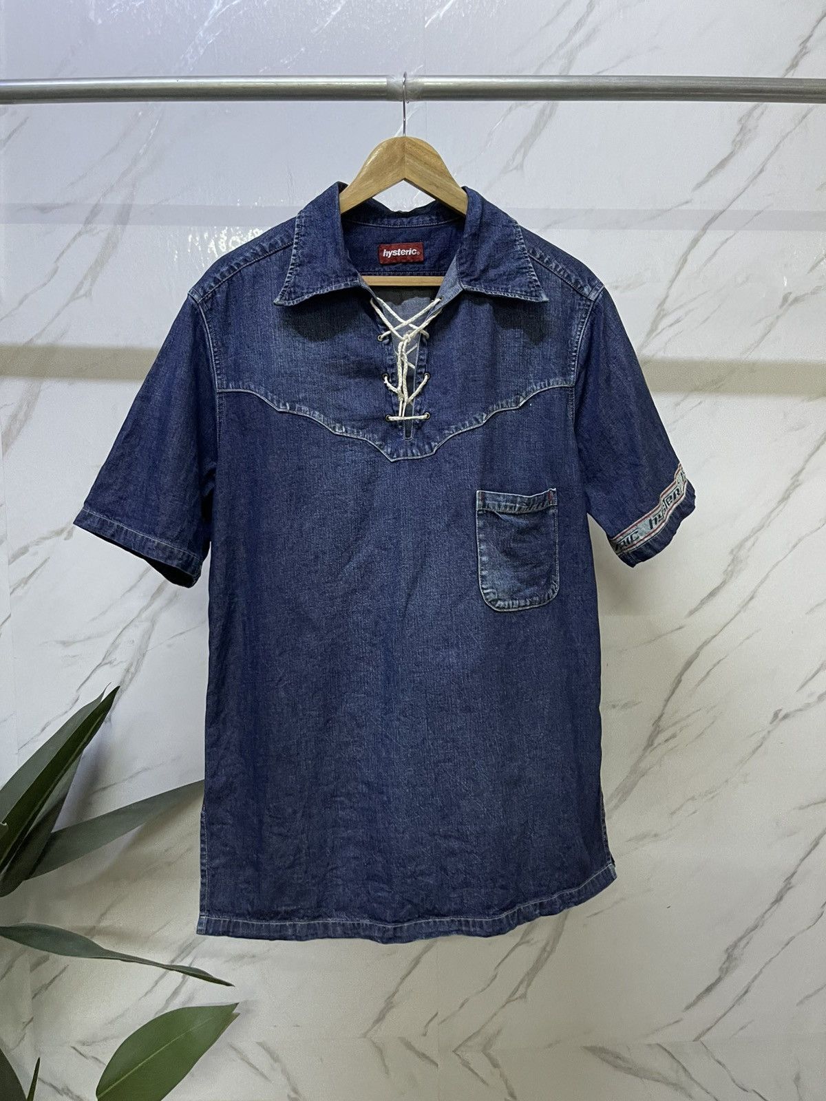 Hysteric Glamour 🔥Hysteric Glamour🔥 Denim Short Sleeve Size US L / EU 52-54 / 3 - 2 Thumbnail