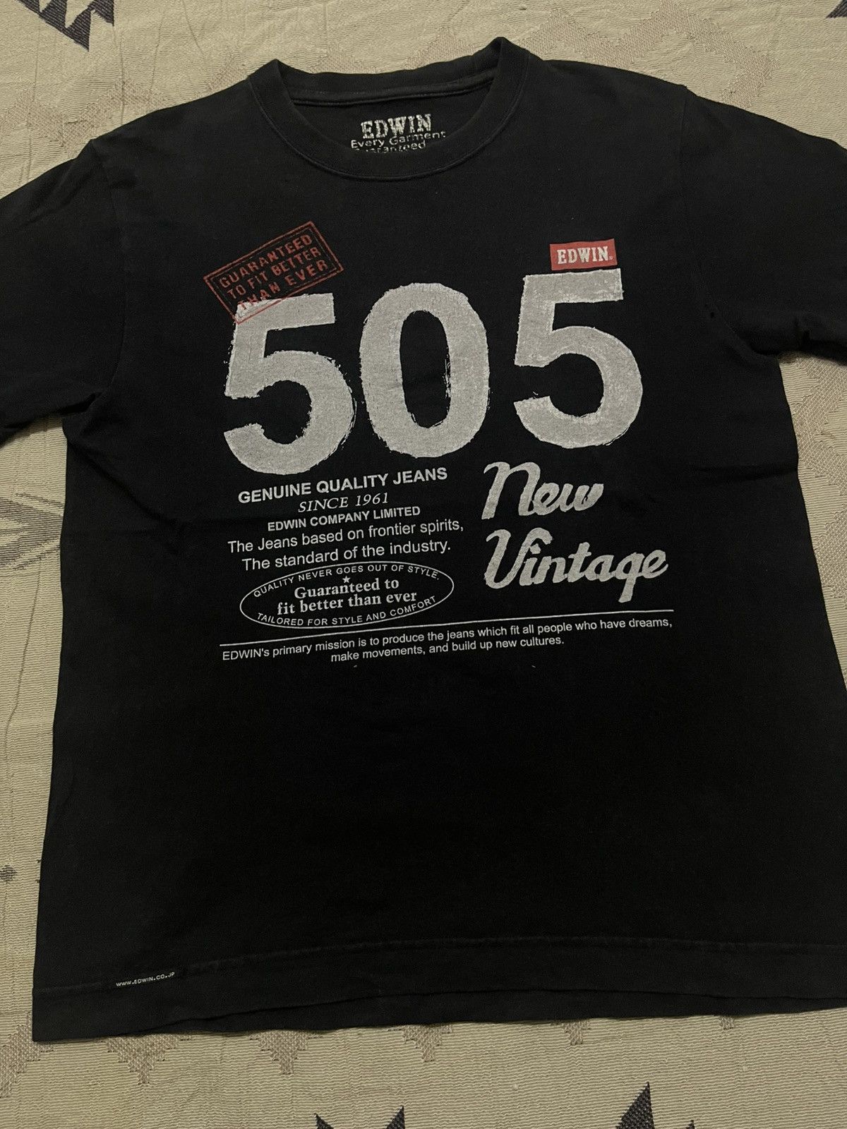 Edwin 2000s EDWIN 505 BIG PRINT FADED TSHIRT Size US M / EU 48-50 / 2 - 4 Thumbnail
