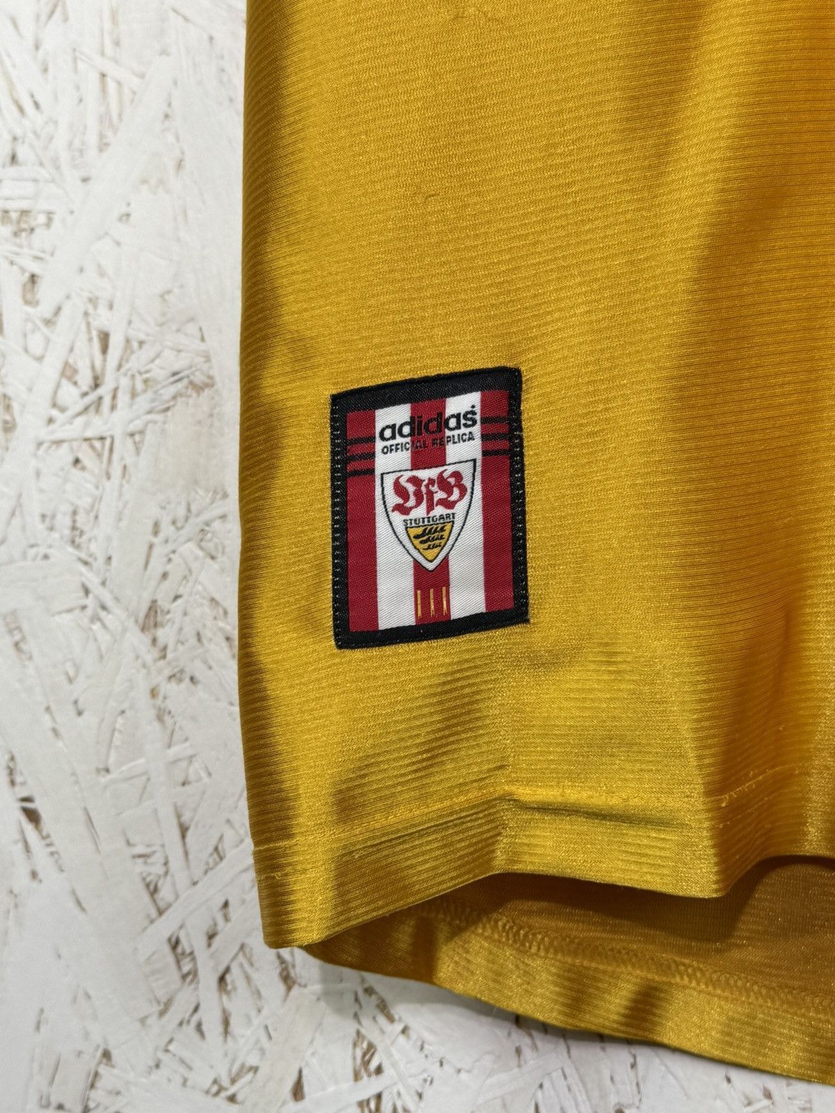 Adidas Adidas VfB Stuttgart 1999/00 Third Kit Soccer Jersey Gold L Size US L / EU 52-54 / 3 - 5 Thumbnail