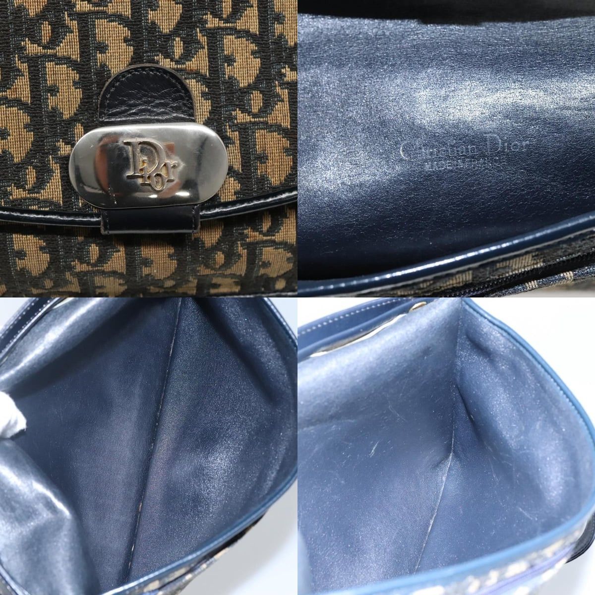 Dior DIOR Trotter Canvas Shoulder Bag Navy Size ONE SIZE - 11 Thumbnail
