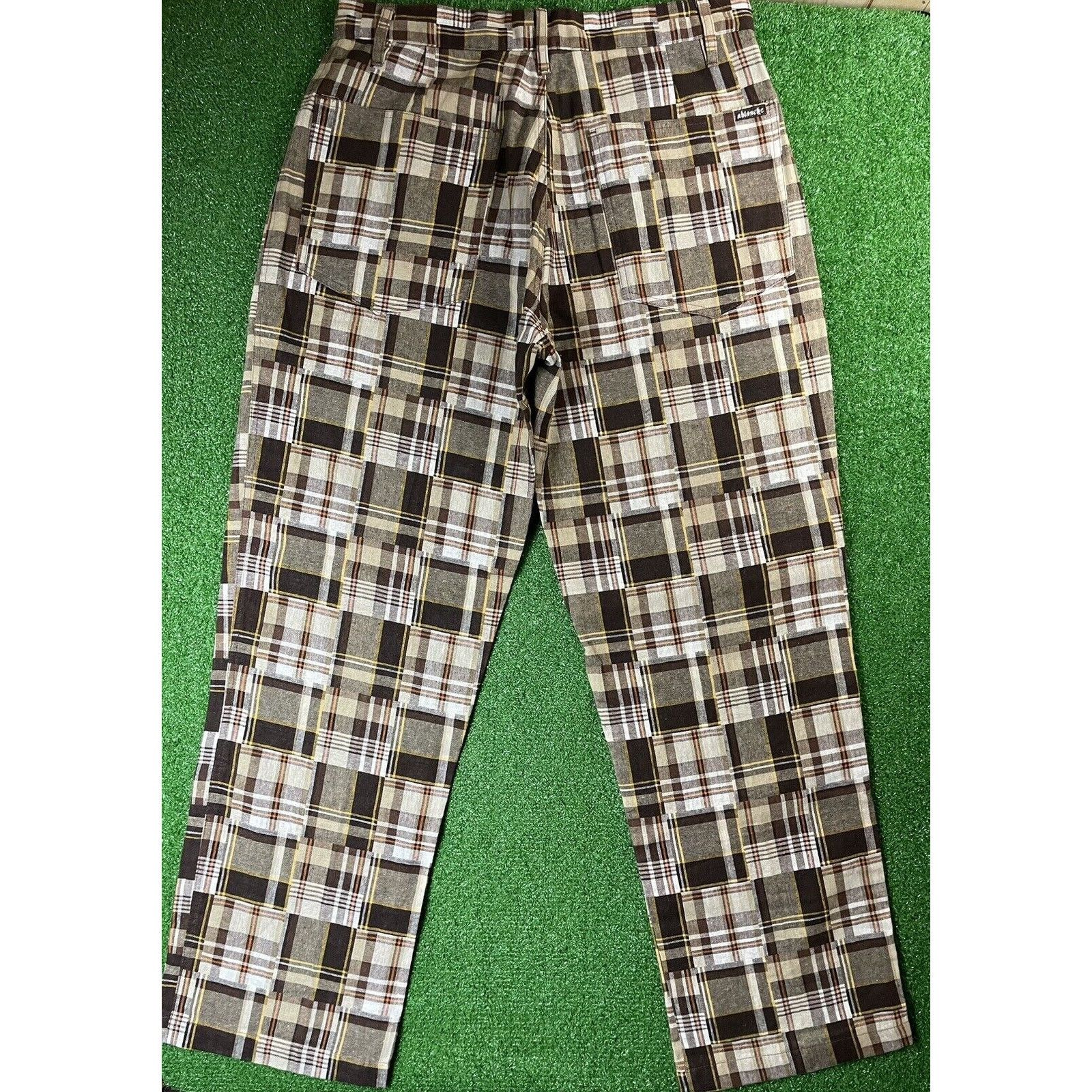 Vintage Vintage 70s Brown Plaid Patchwork Large 34 Pants Slacks USA Size US 34 / EU 50 - 5 Thumbnail
