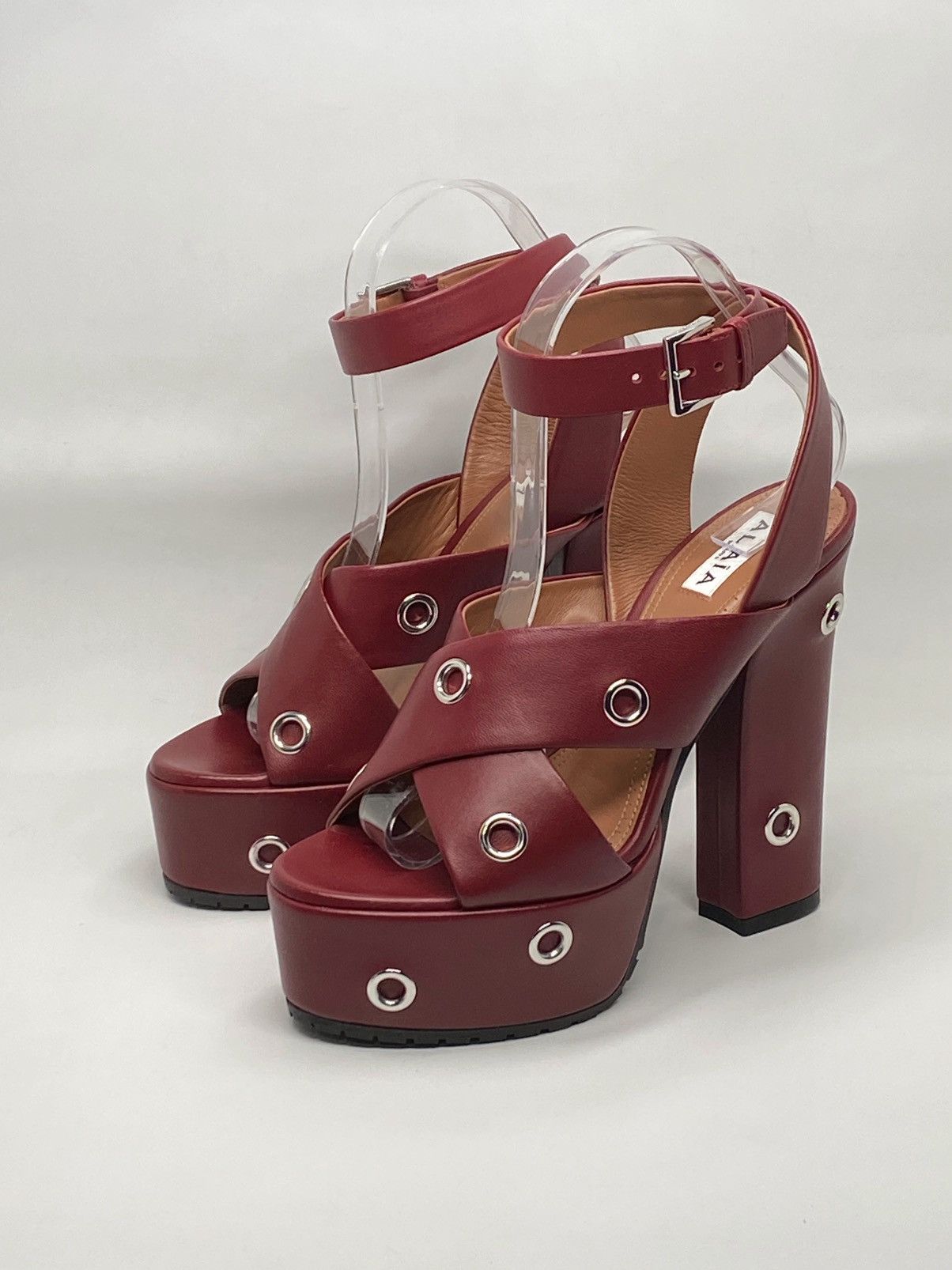 Alaia Alaia Eyelets Leather Platform Sandals size 37.5 Size US 7.5 / IT 37.5 - 4 Thumbnail