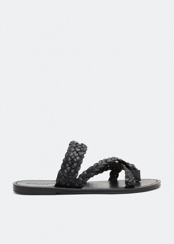 Saint Laurent Paris o1bcso1str0724 Neil Slides in Black Size US 9 / EU 42 - 1 Thumbnail