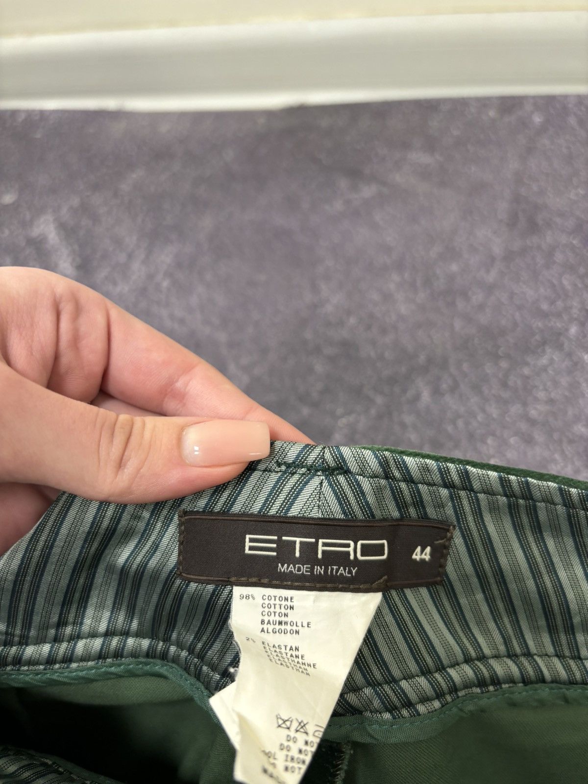 Etro Etro Velour Velvet Emerald Green Plush Women’s Luxury Pants Size 30" / US 8 / IT 44 - 16 Thumbnail