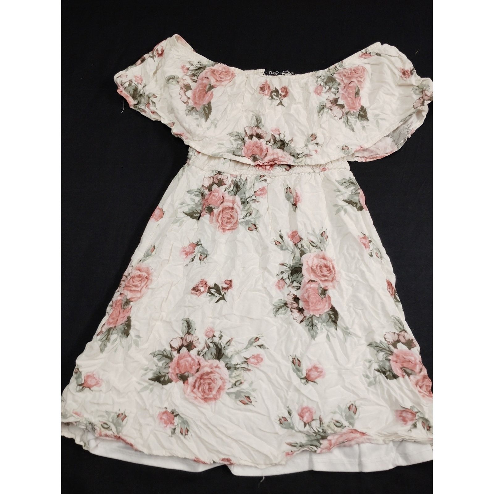 rue21 Rue 21 Floral Off-Shoulder Dress - Pink Rose Size S / US 4 / IT 40 - 1 Thumbnail